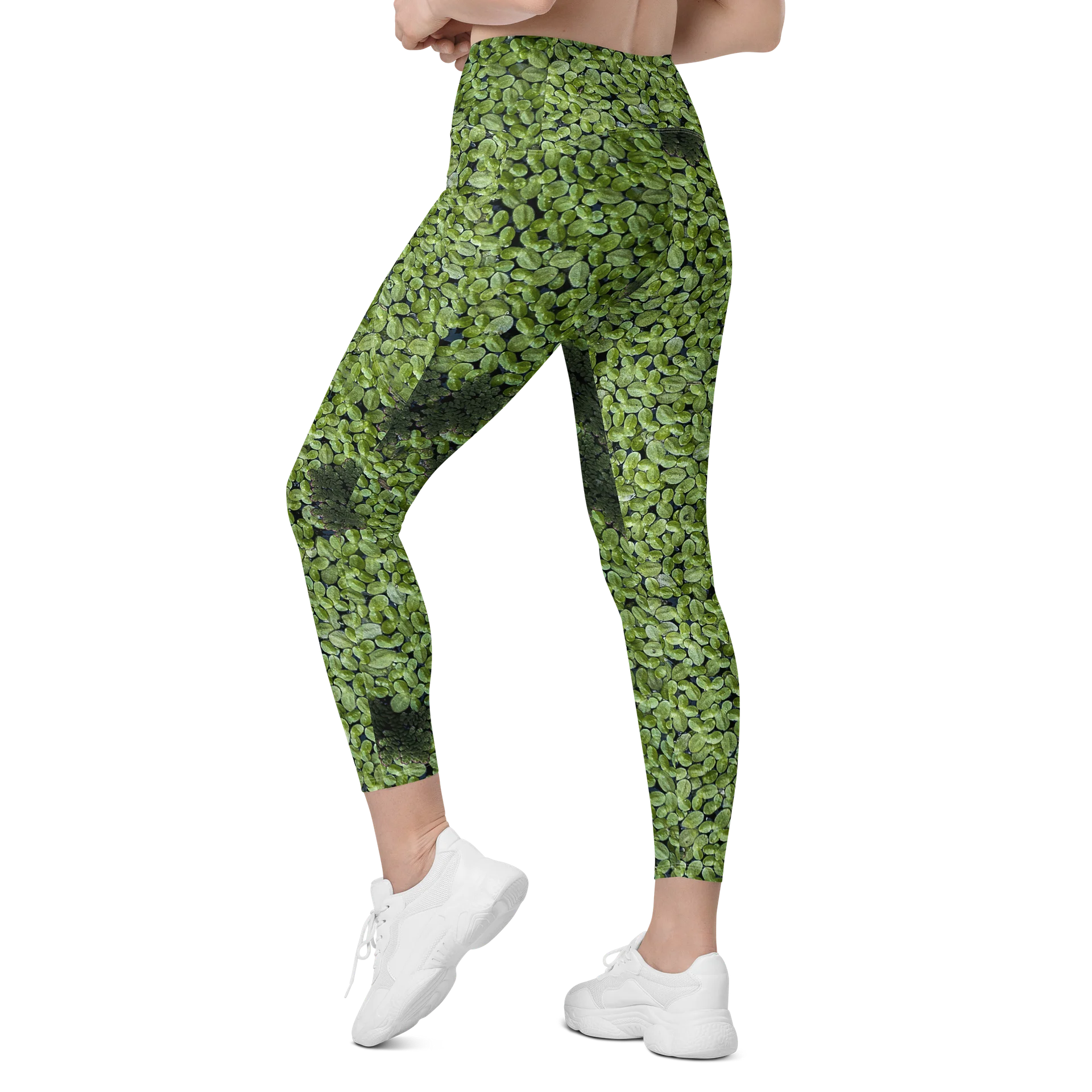 Verdant Life Women's Crossover High-Waisted Leggings with Dual Pockets product image (7)