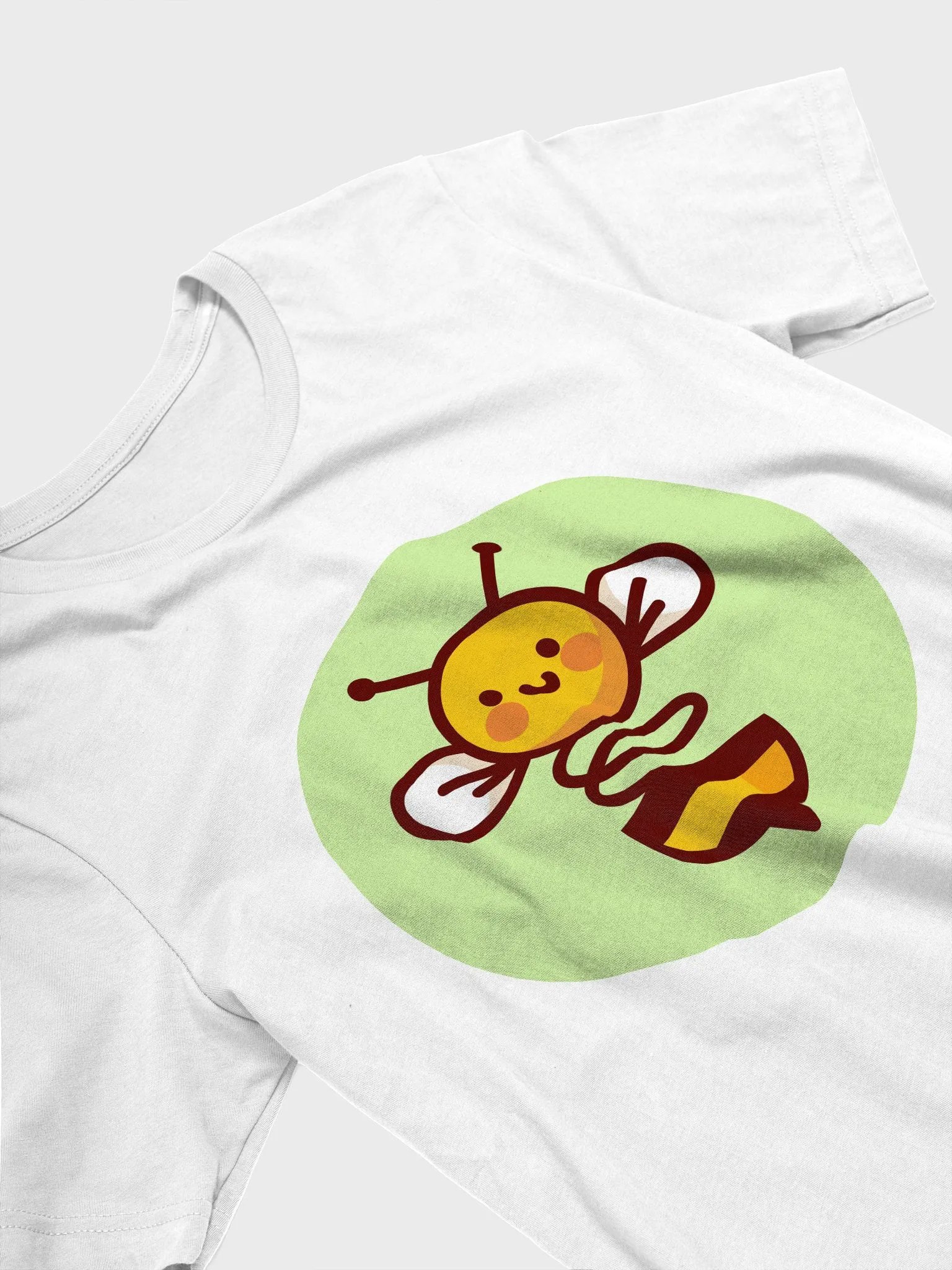 Light bee-shirt | Large green logo product image (27)