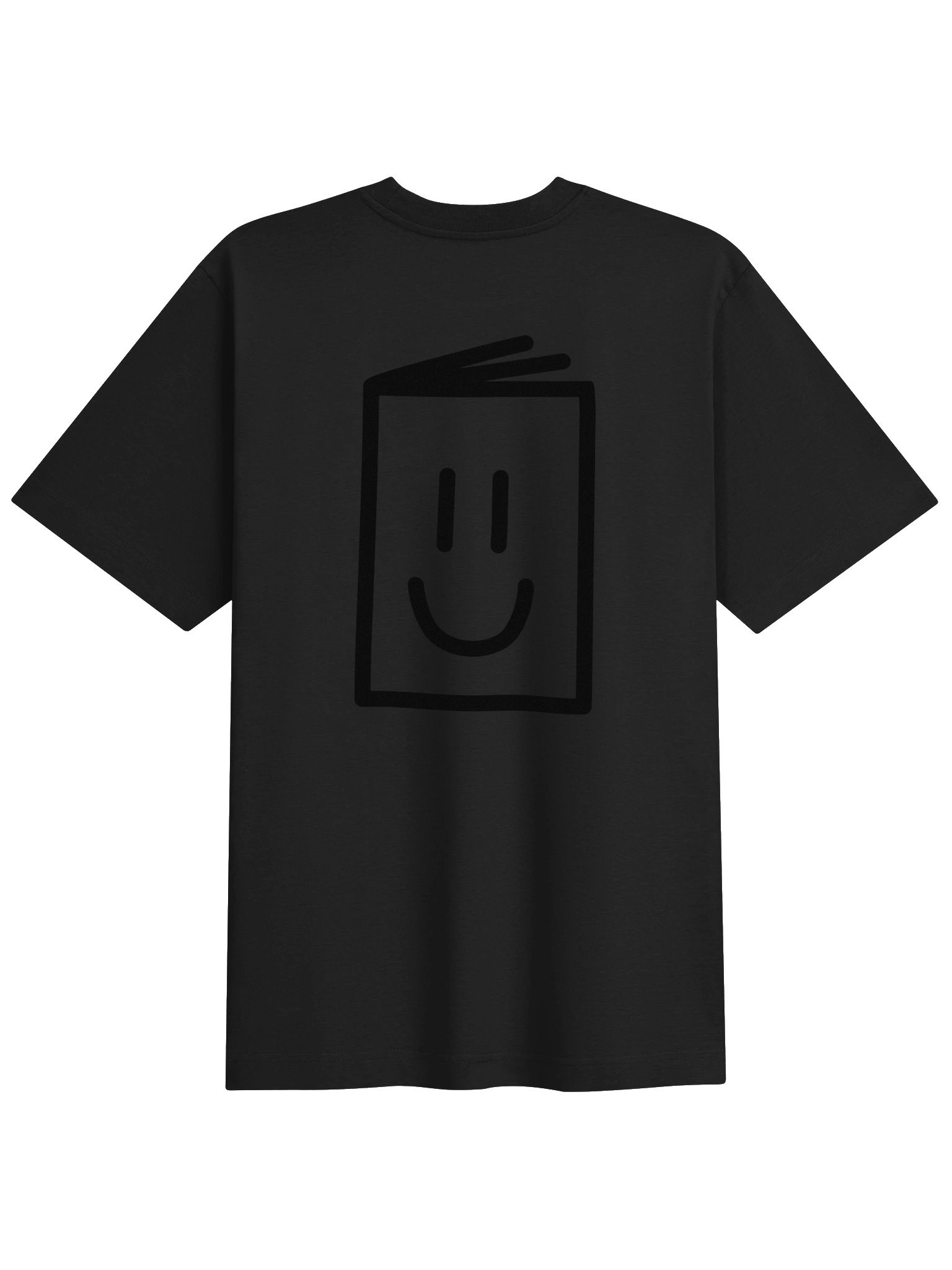 Print Person Large icon black on black relaxed tee product image (2)