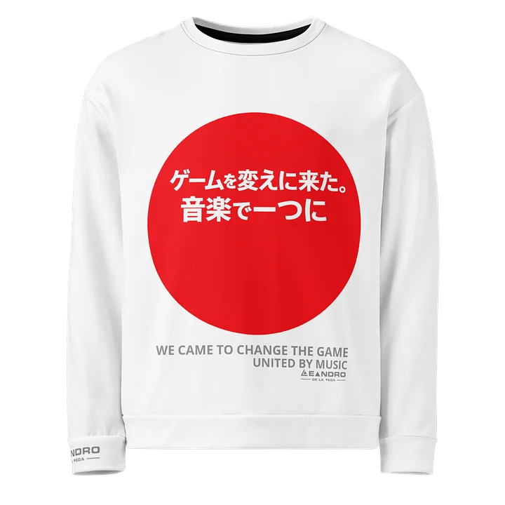 LEANDRO DE LA VEGA - SWEAT SHIRT "WE CAME TO CHANGE THE GAME" WHITE FLAG OF JAPAN product image (1)