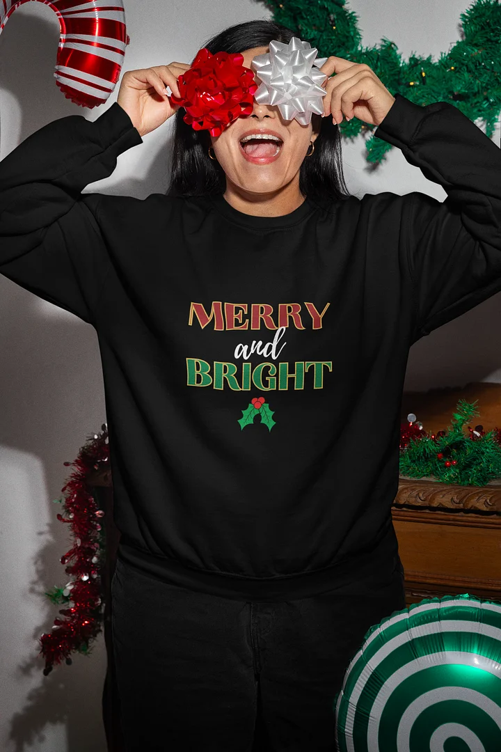 Merry and Bright Christmas Sweat shirt product image (1)