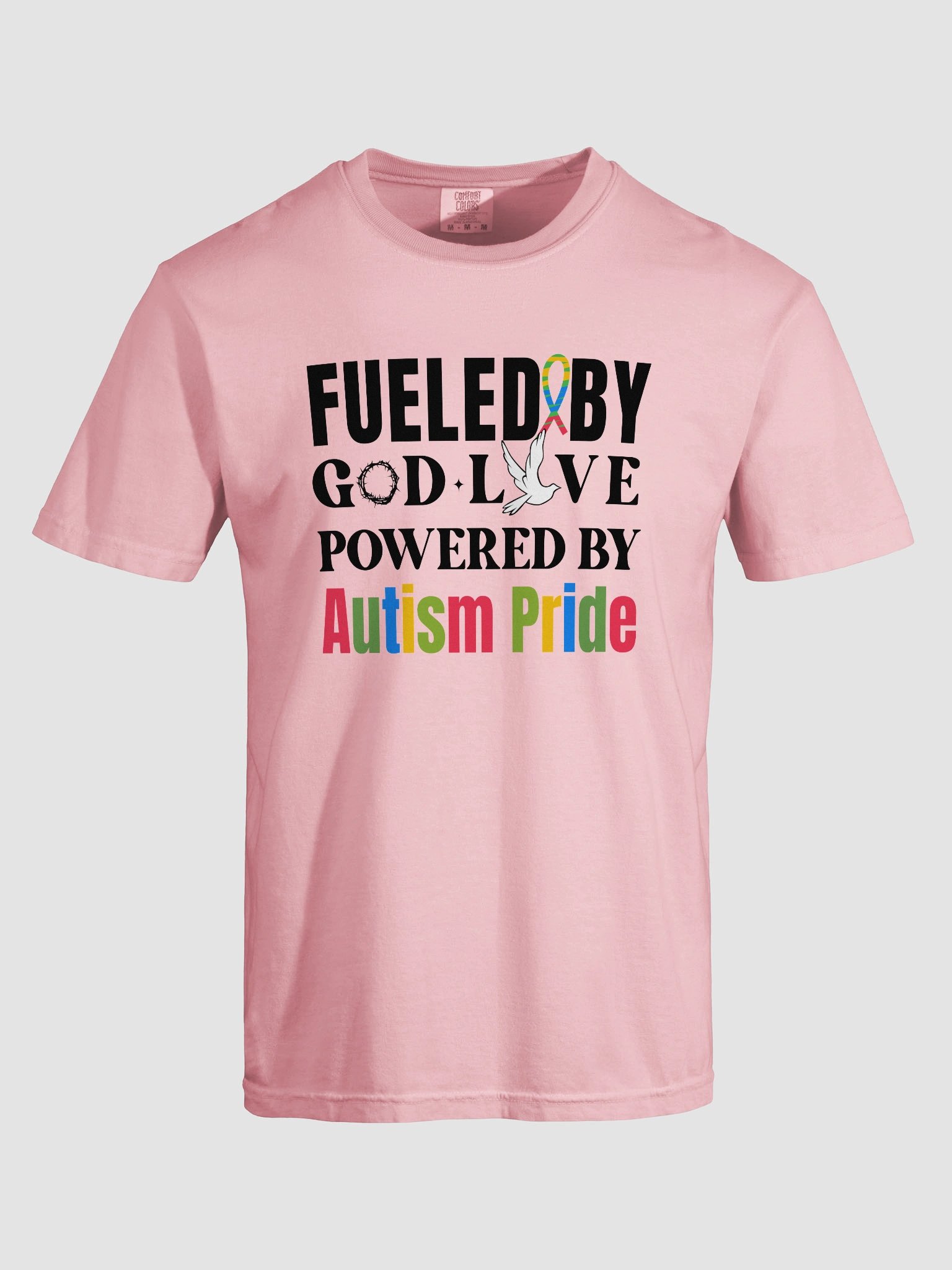 Fueled By God, Powered By Autism Pride, Autism Comfort Colors T-shirt product image (28)
