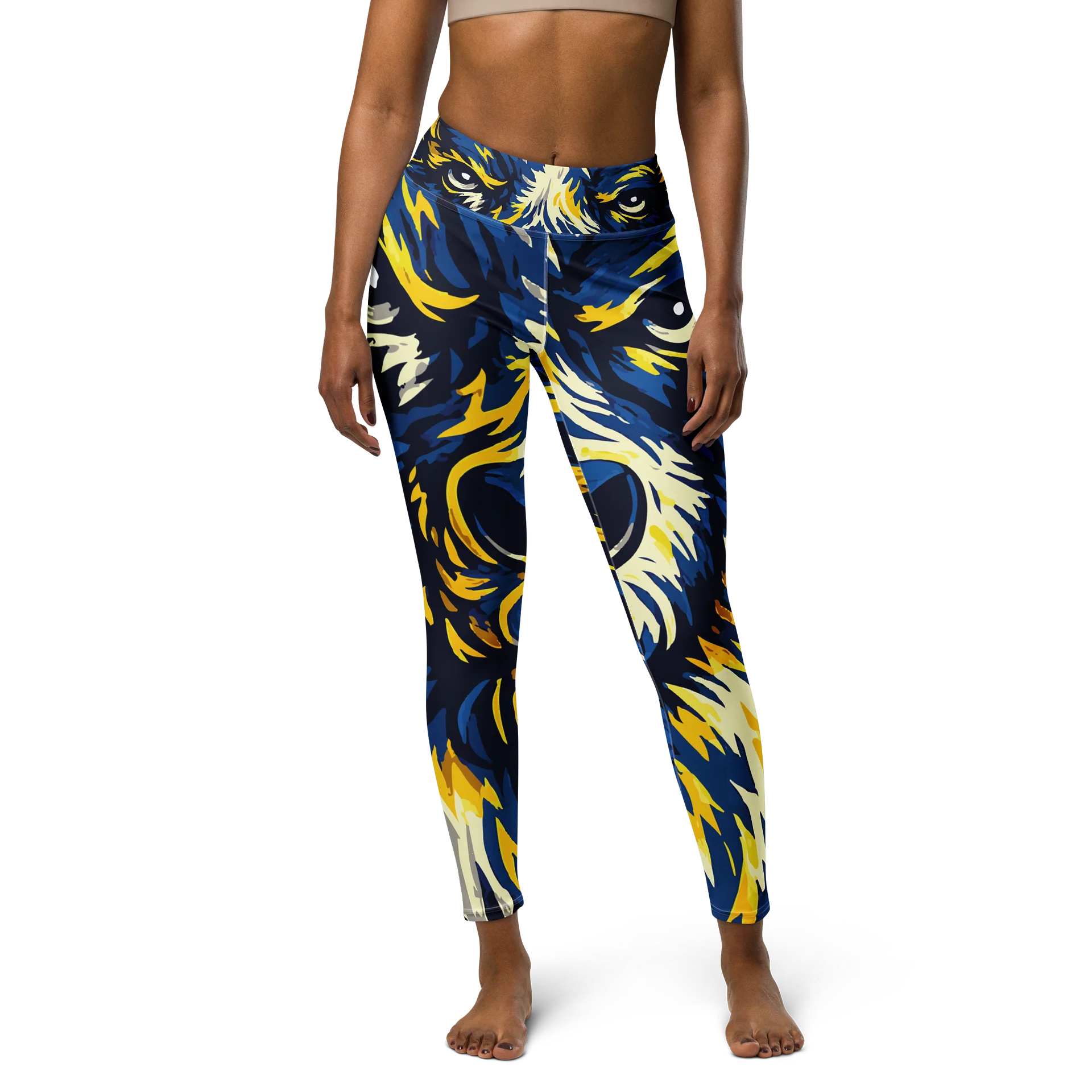 Vivid Buffalo Blue and Gold Leggings product image (1)