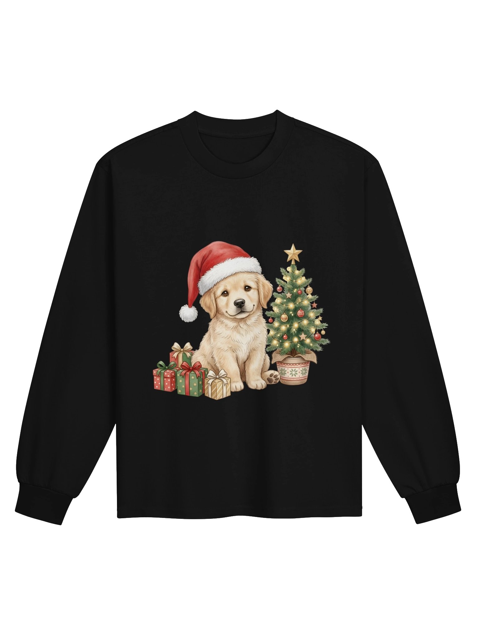 Cute Golden Retriever Christmas Sweatshirt product image (4)