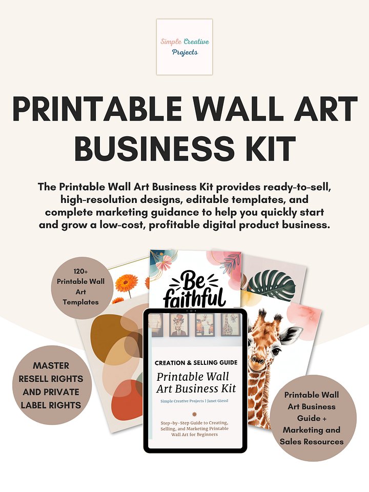 Printable Wall Art Business Kit - MRR and PLR product image (1)