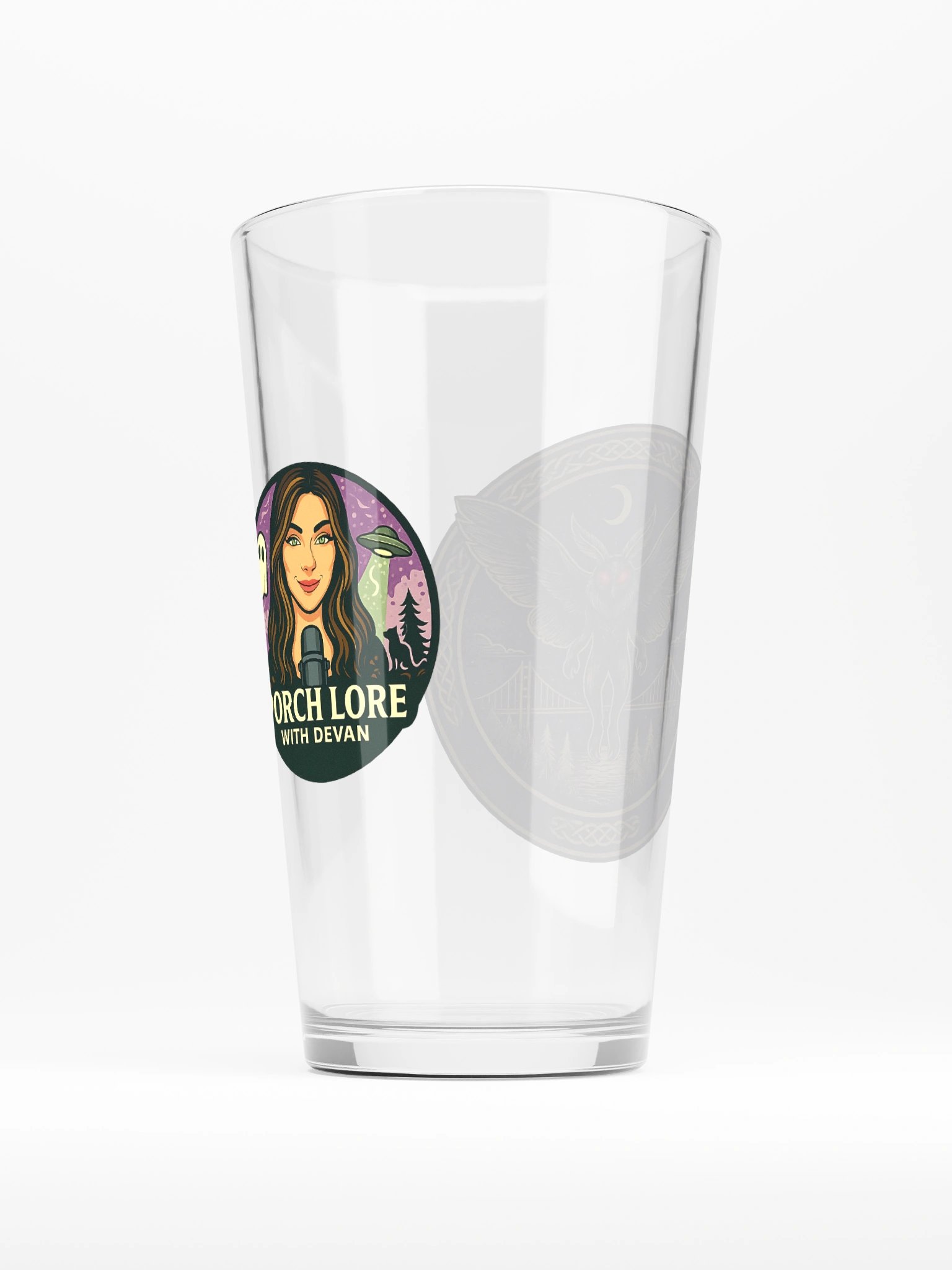 MOTHMAN EMBLEM SHAKER PINT GLASS 16oz product image (3)