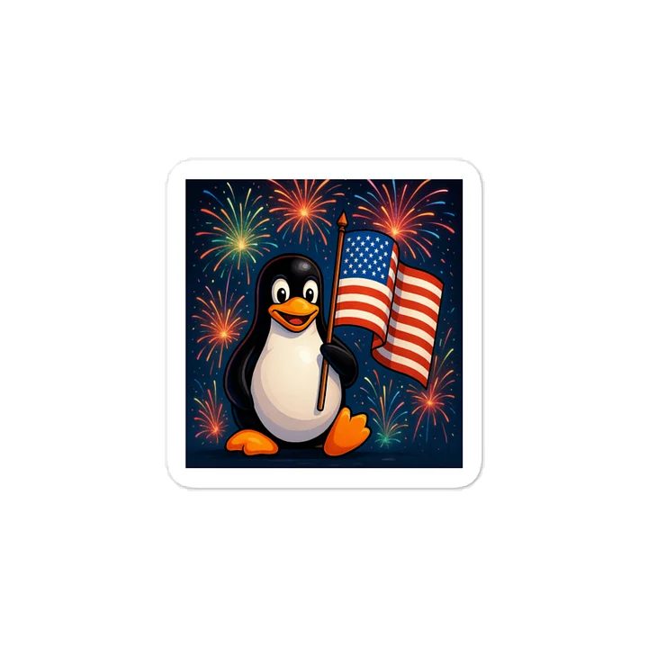 Flag & Fireworks - vinyl sticker product image (1)