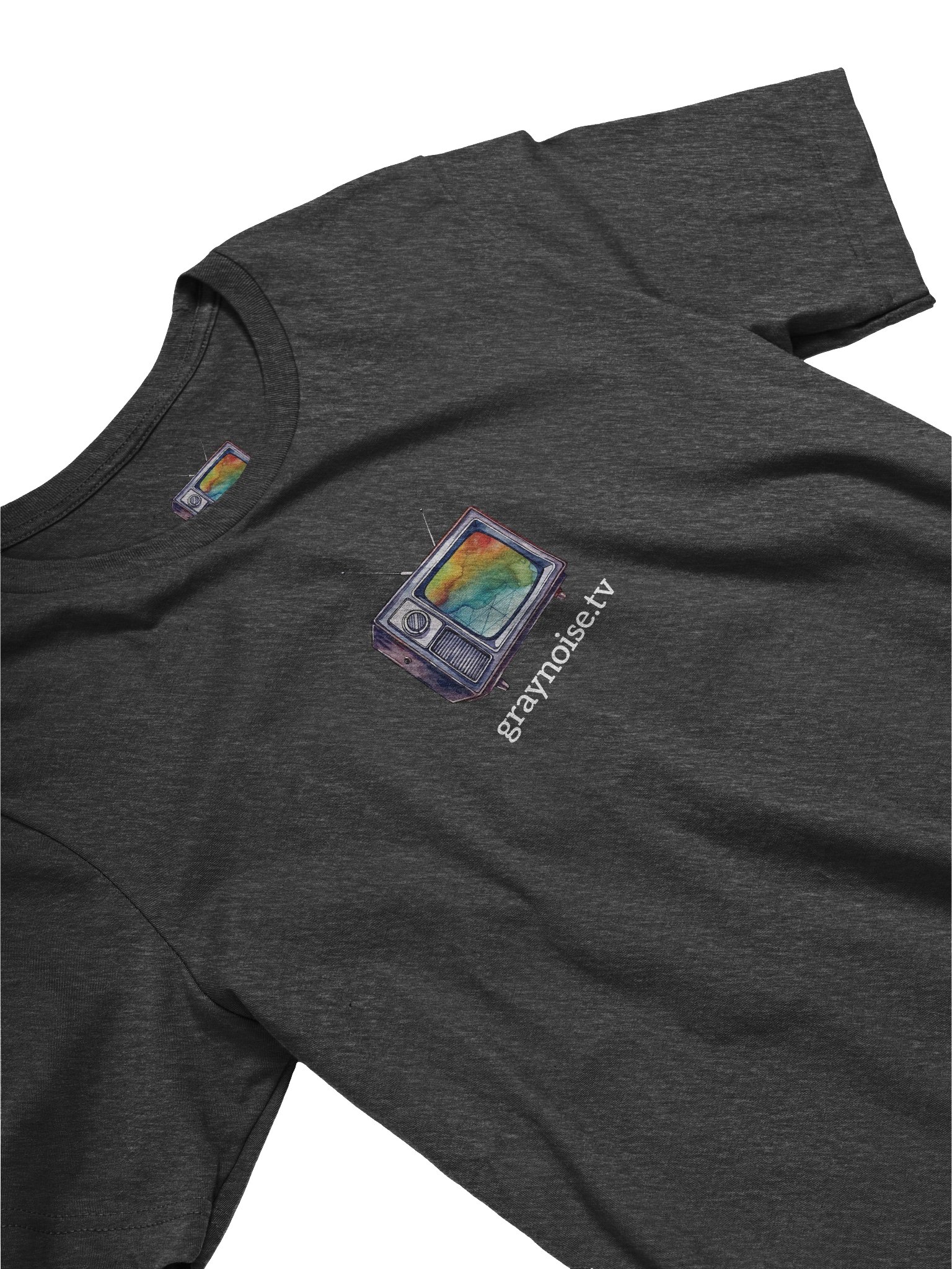 Graynoise Color Grid TV Logo Heather Unisex Tee - Bella+Canvas Supersoft product image (22)
