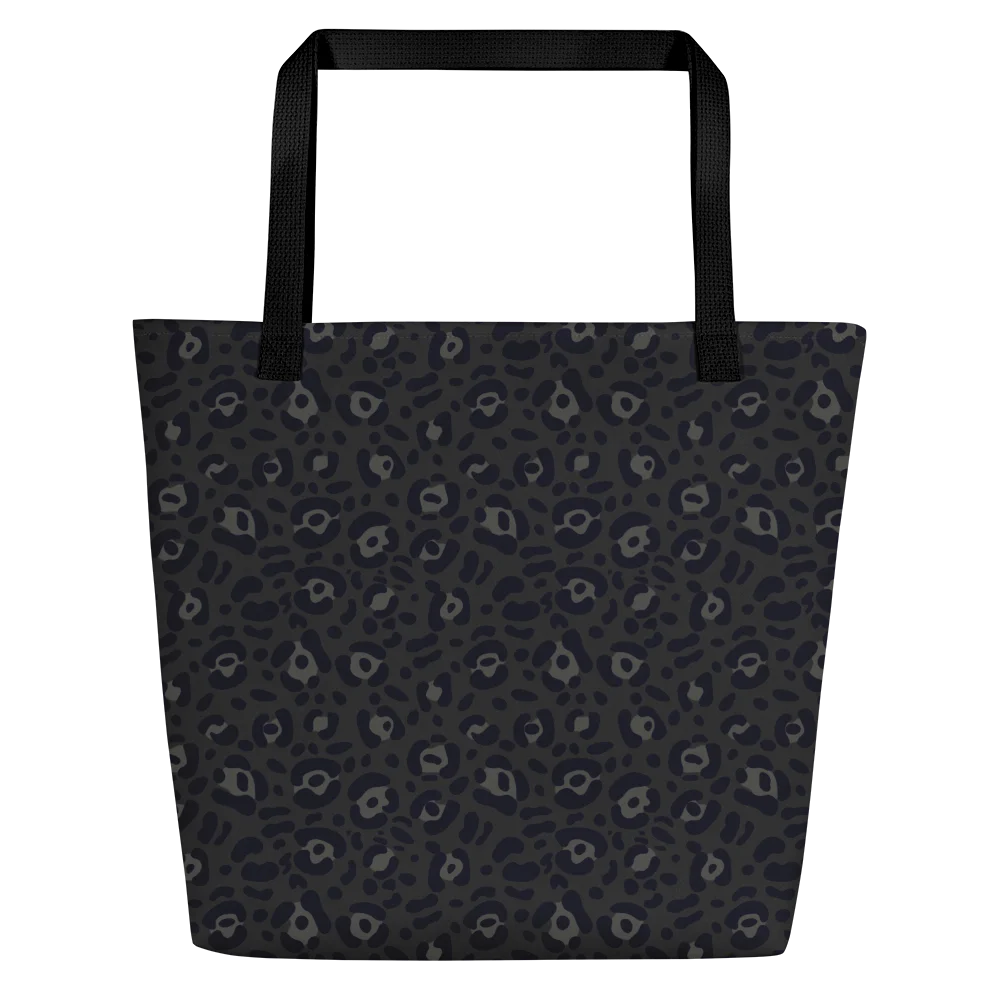 Modern Large Tote Bag with Bold Black Leopard Print product image (1)