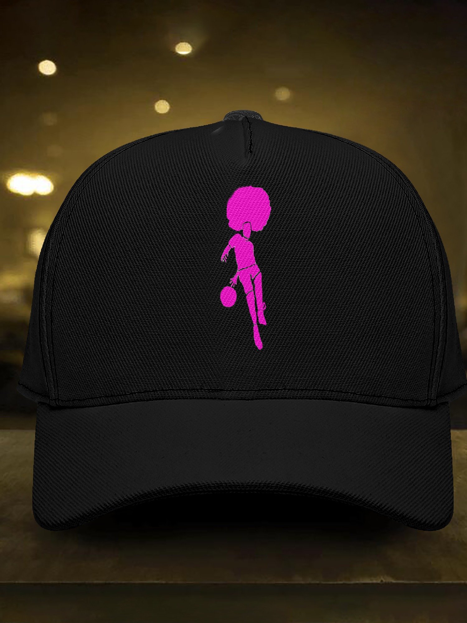Mo_WithTheFro Black Cap Pink Logo product image (5)