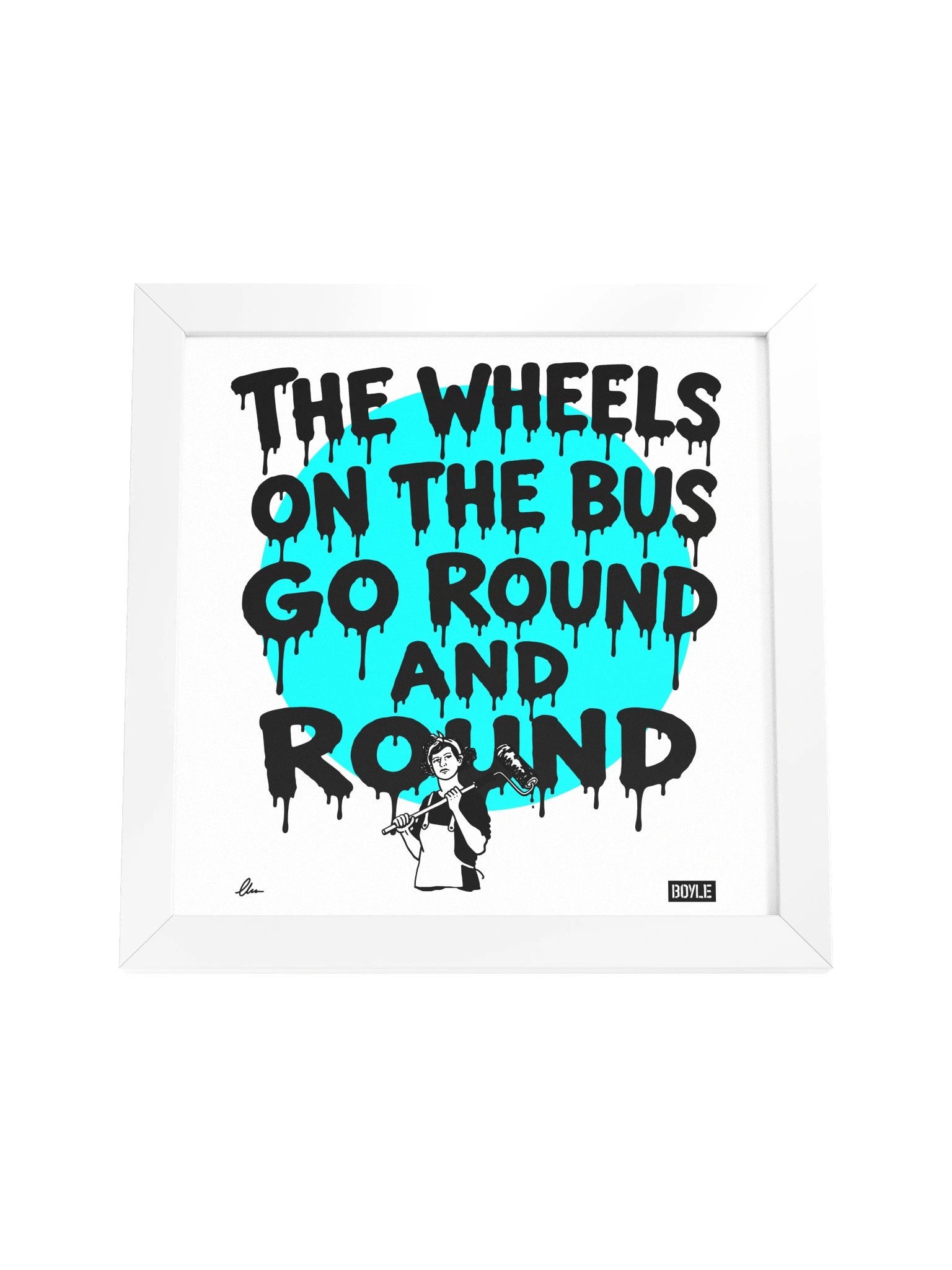 The wheels on the bus framed print product image (4)