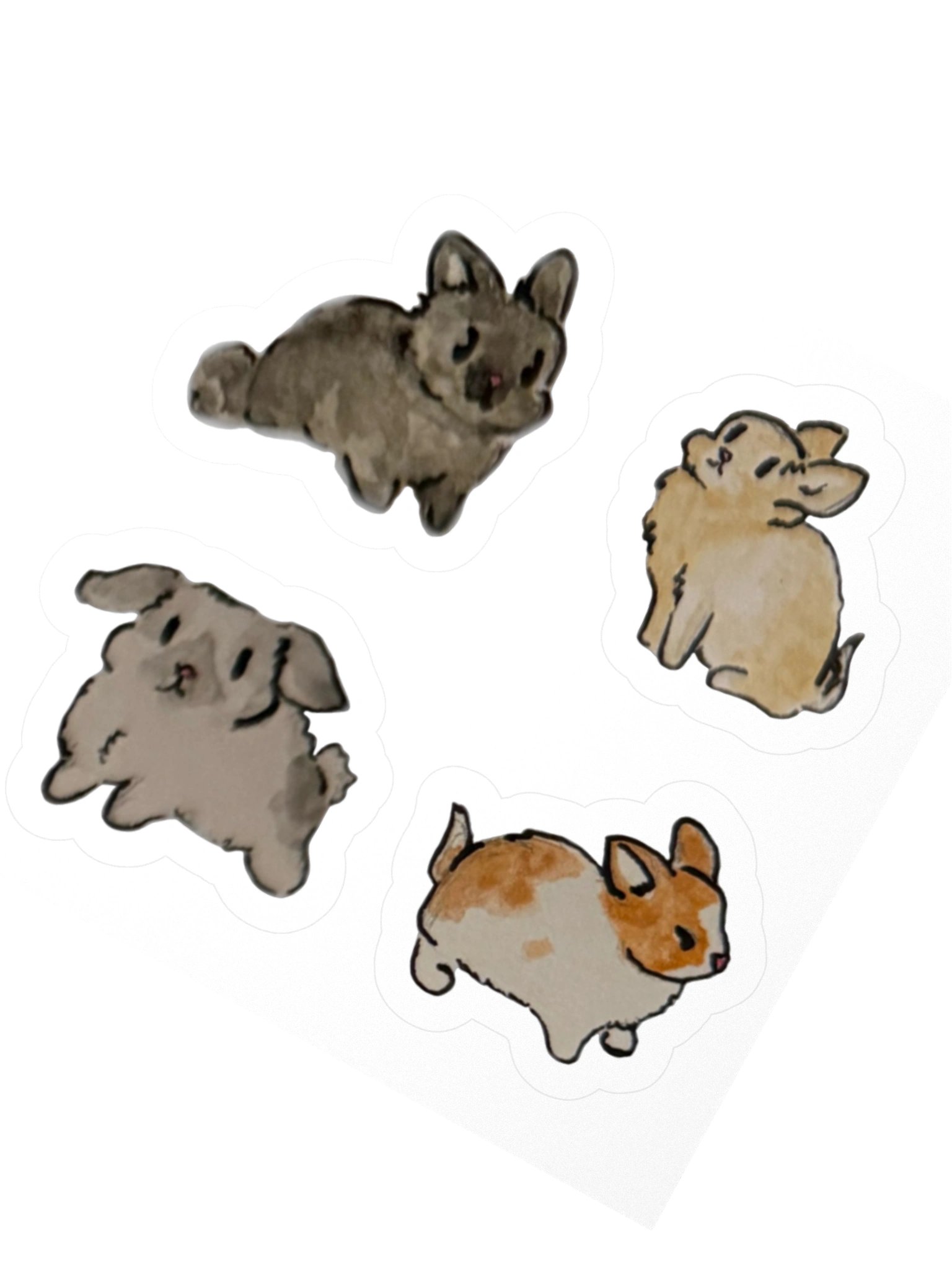 Watercolor Bunny Sticker Set 1 product image (2)