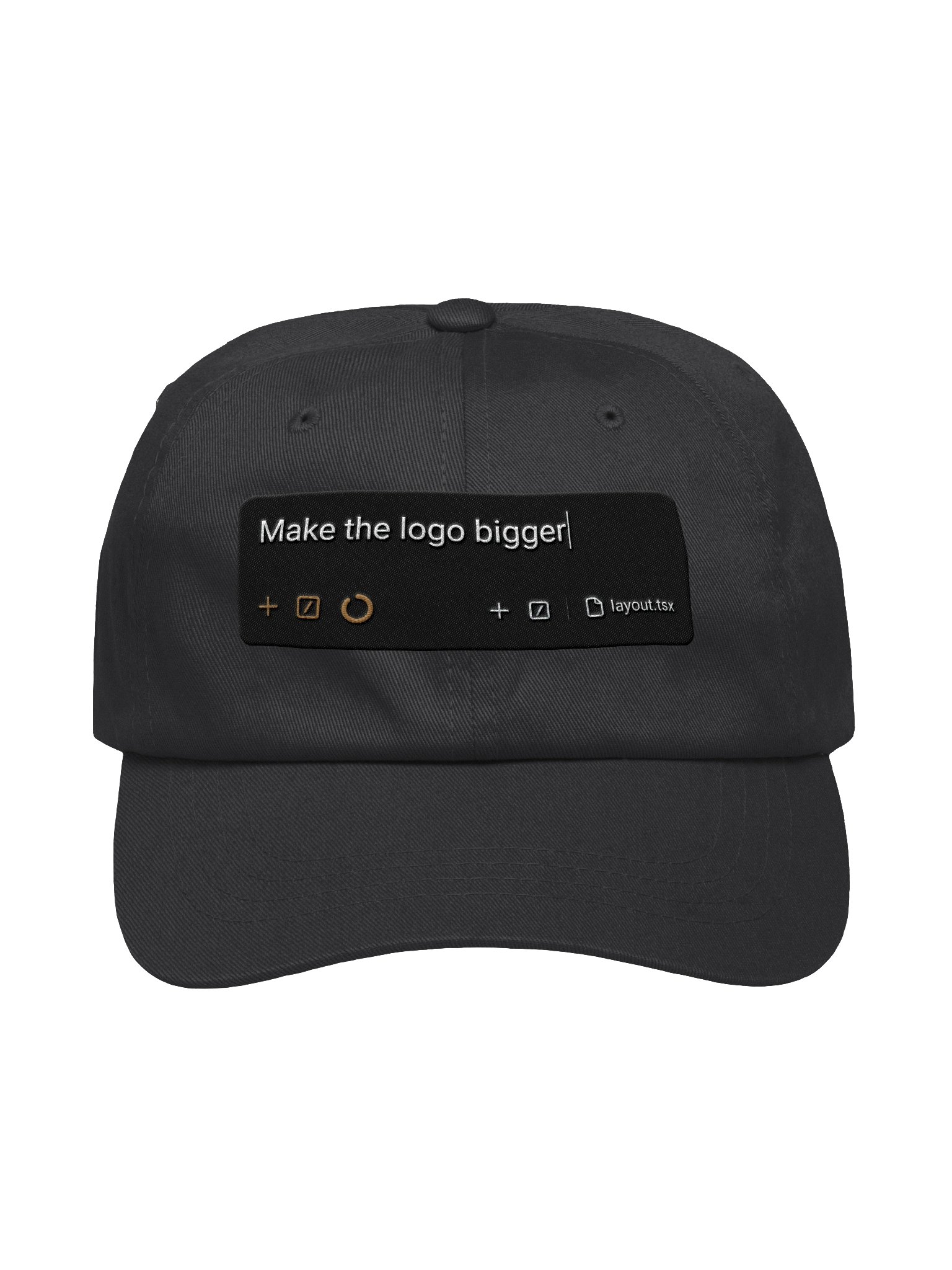 Black Cap - Make the logo bigger product image (1)