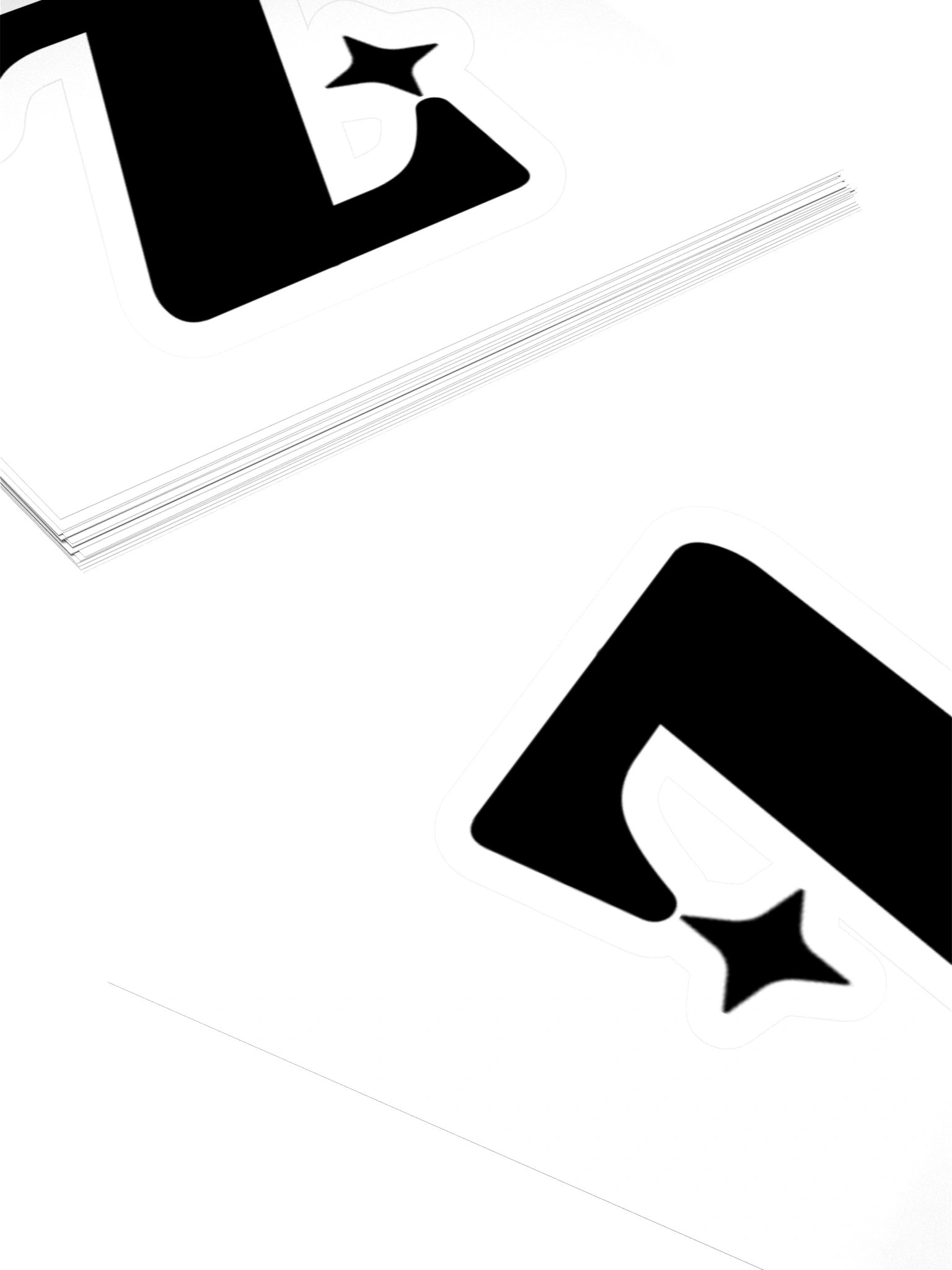 Minimal Black Kiss Cut Z-logo Stickers product image (8)