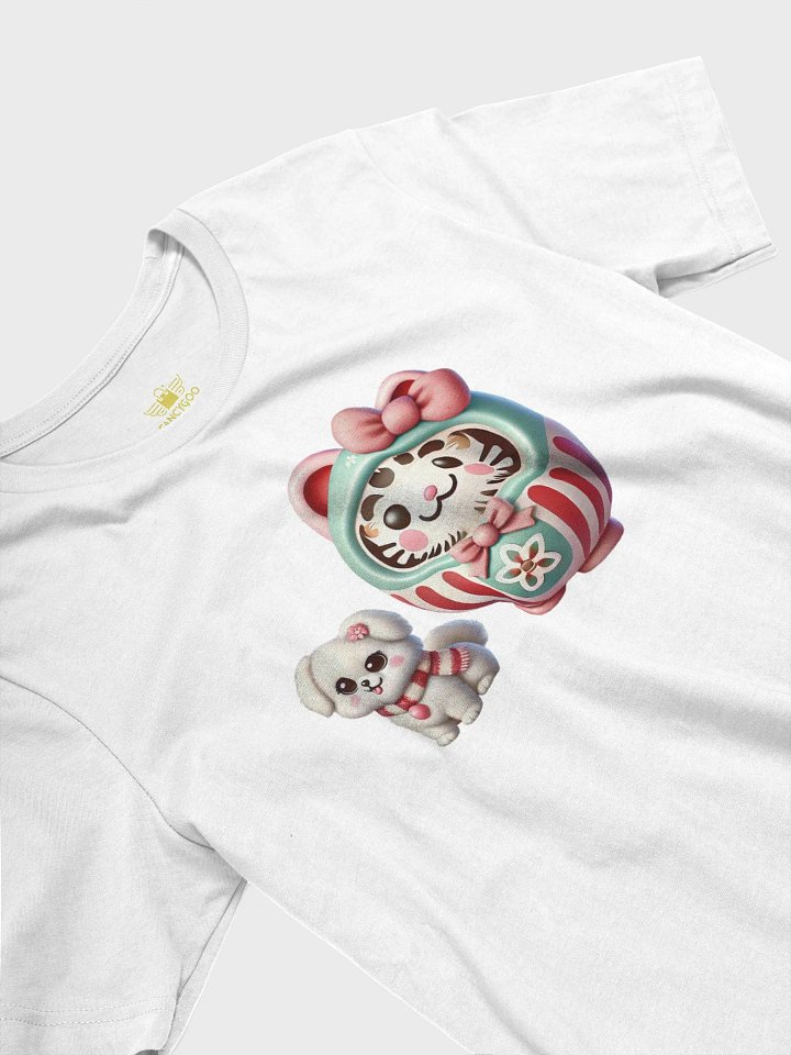 Cute Puppie with Daruma Japanese Style Tshirt product image (1)