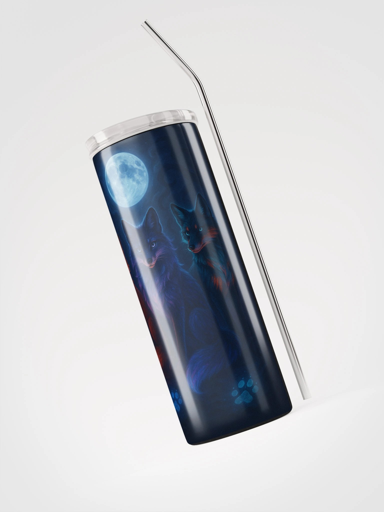 ShadowAura Neon Fox Trio Stainless Steel Tumbler product image (3)