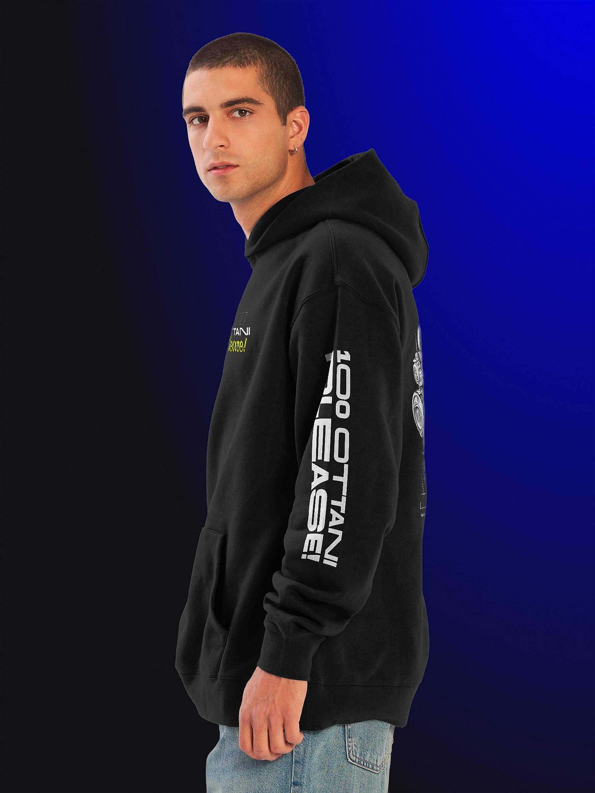 100 Ottani Please!™ Premium Oversized Racing Streetwear Hoodie | Nightshift Edition product image (6)