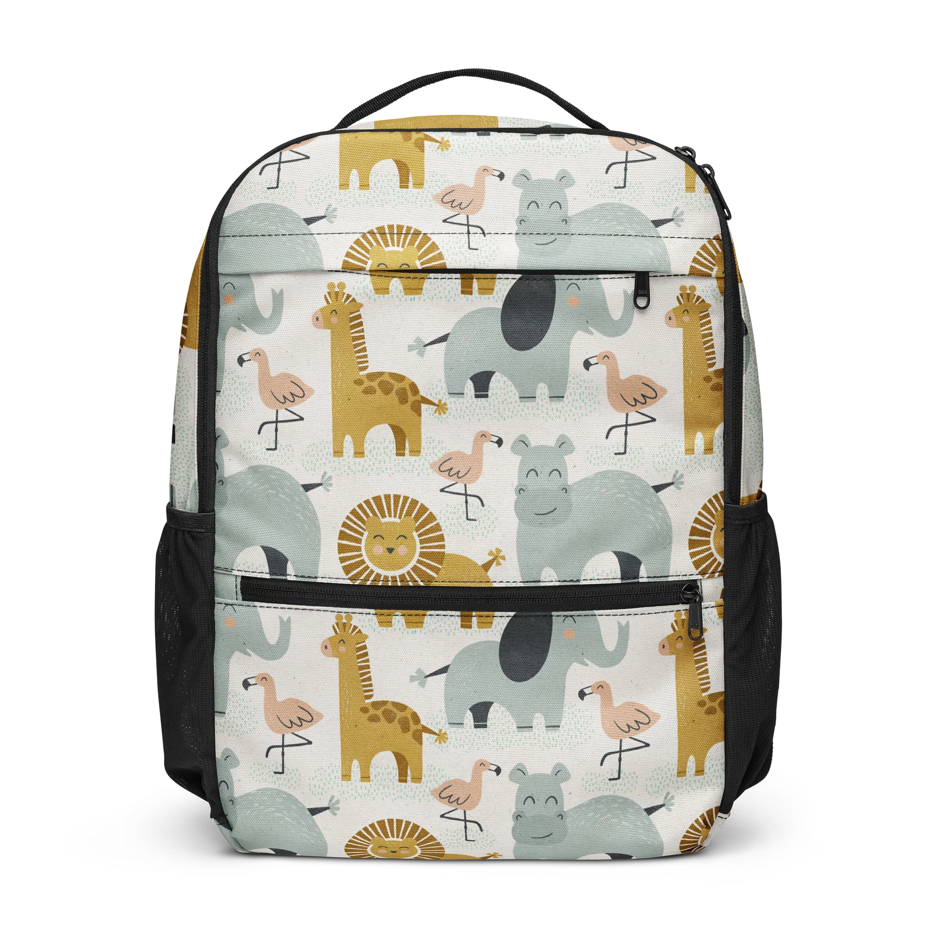 Retro Jungle Animals Utility Backpack product image (1)