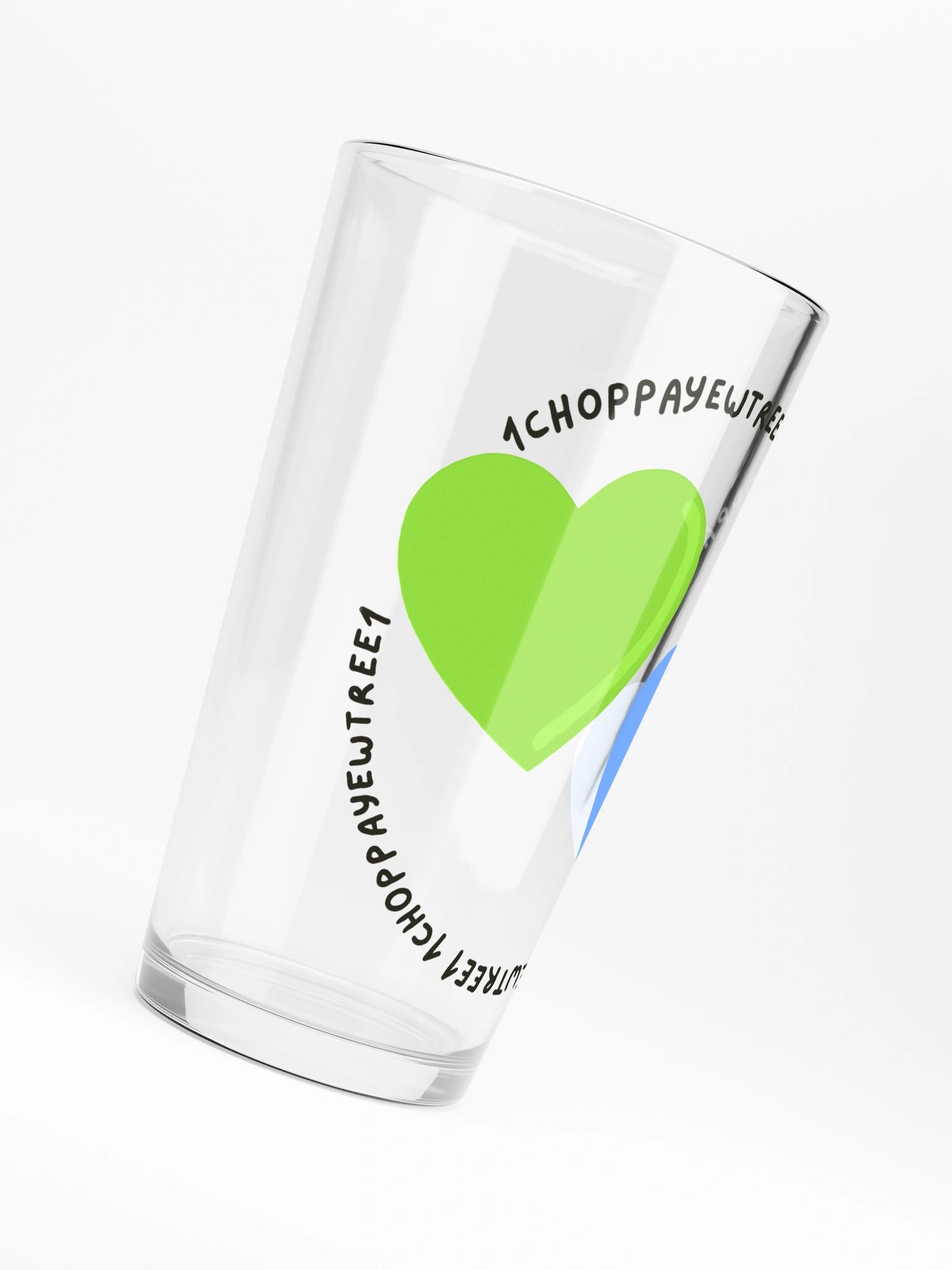 G/B Heart Pint Glass product image (6)