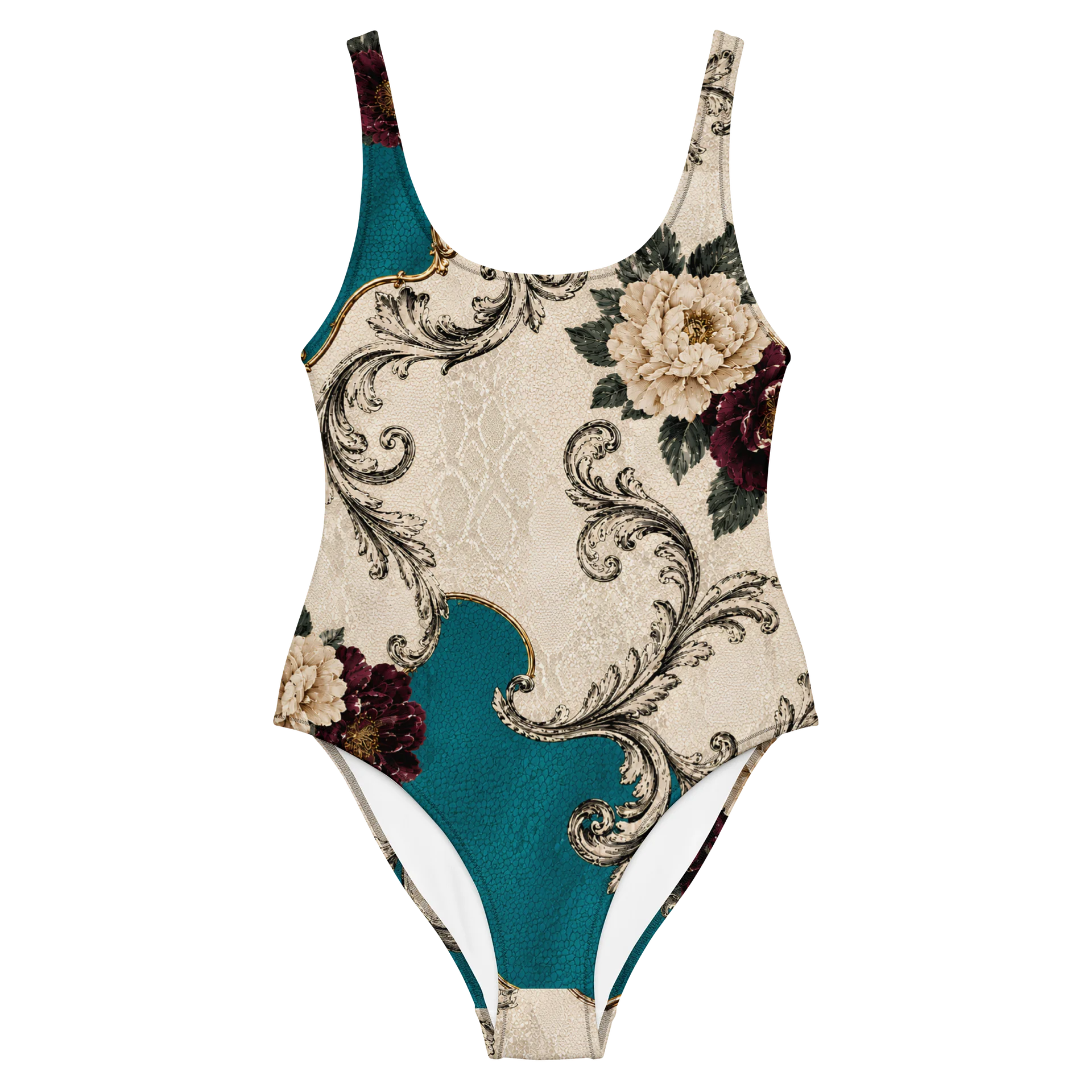 MAILLOT DE BAIN UNE PIÈCE FEMME DOS NU IMPRIMÉ FLORAL – ALCHIMISTAE product image (1)