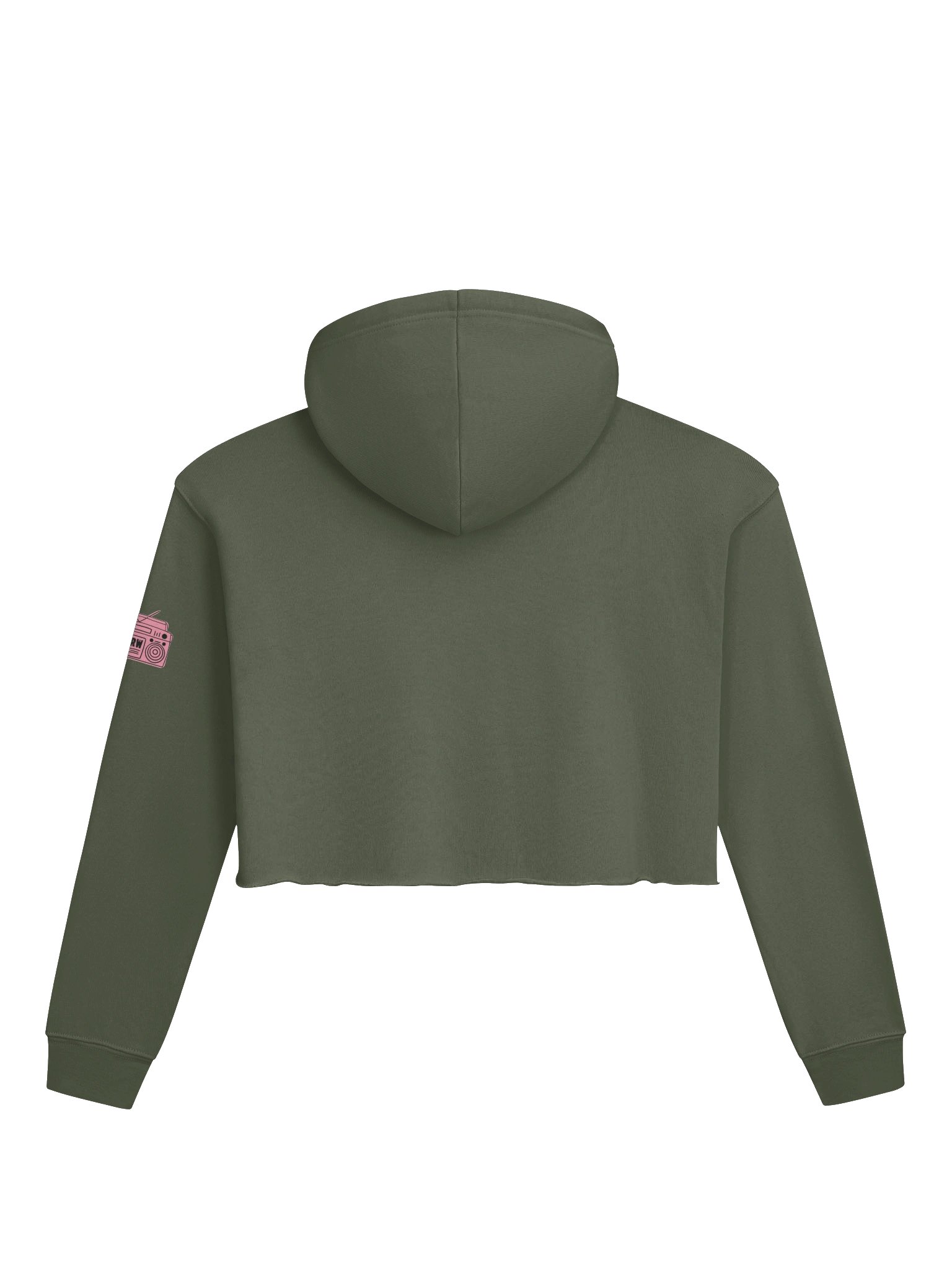 Crop Top Hoodie with Left Sleeve CRW Logo product image (6)