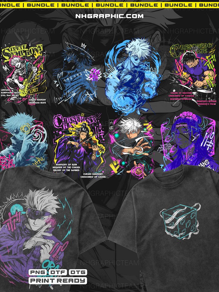 9-Piece 2026 Jujutsu Kaisen Front & Back PNGs product image (1)