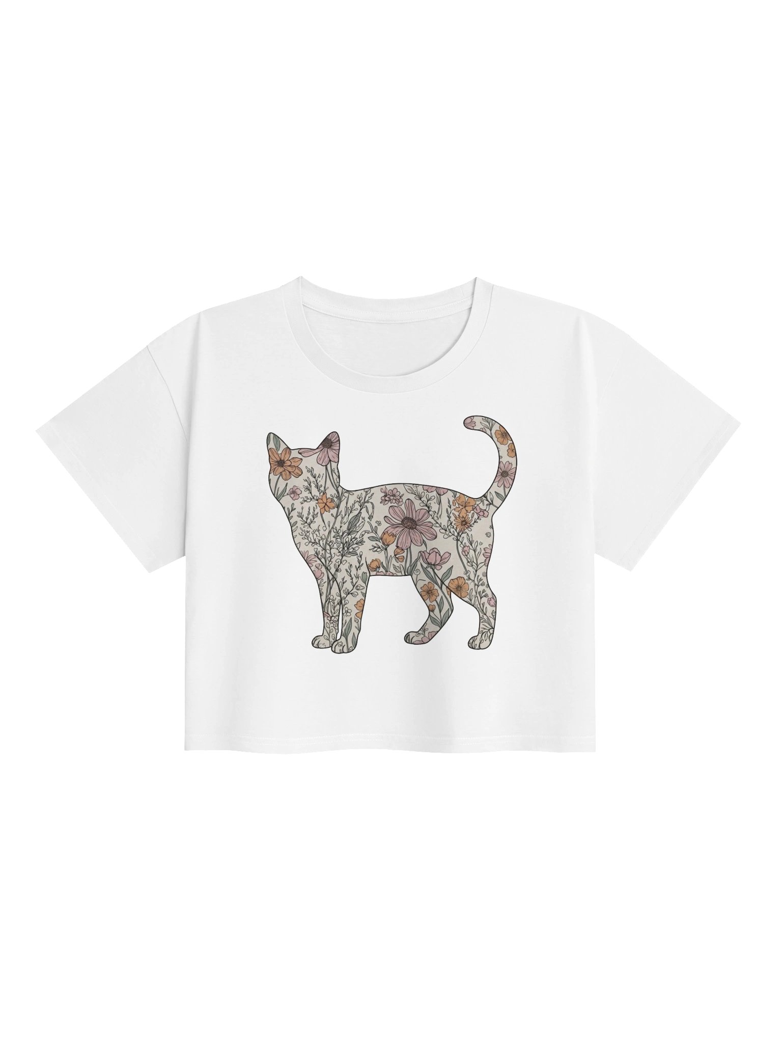 El Dorado Atelier Crop Top (Limited Edition) - Floral Cat Design product image (2)