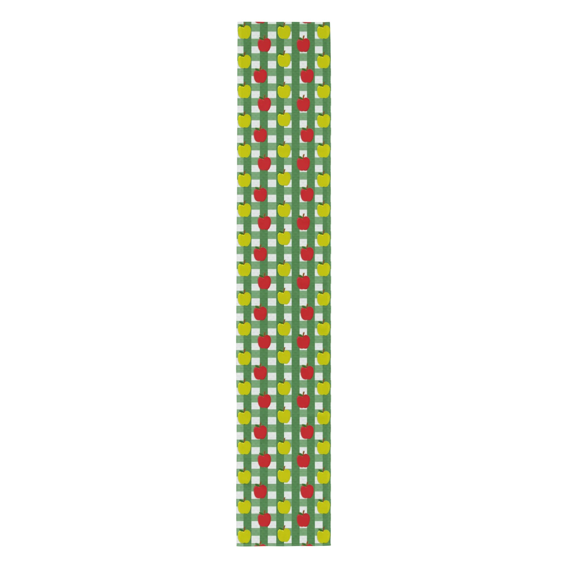 Apple Gingham Pattern in Green Table Runner product image (2)