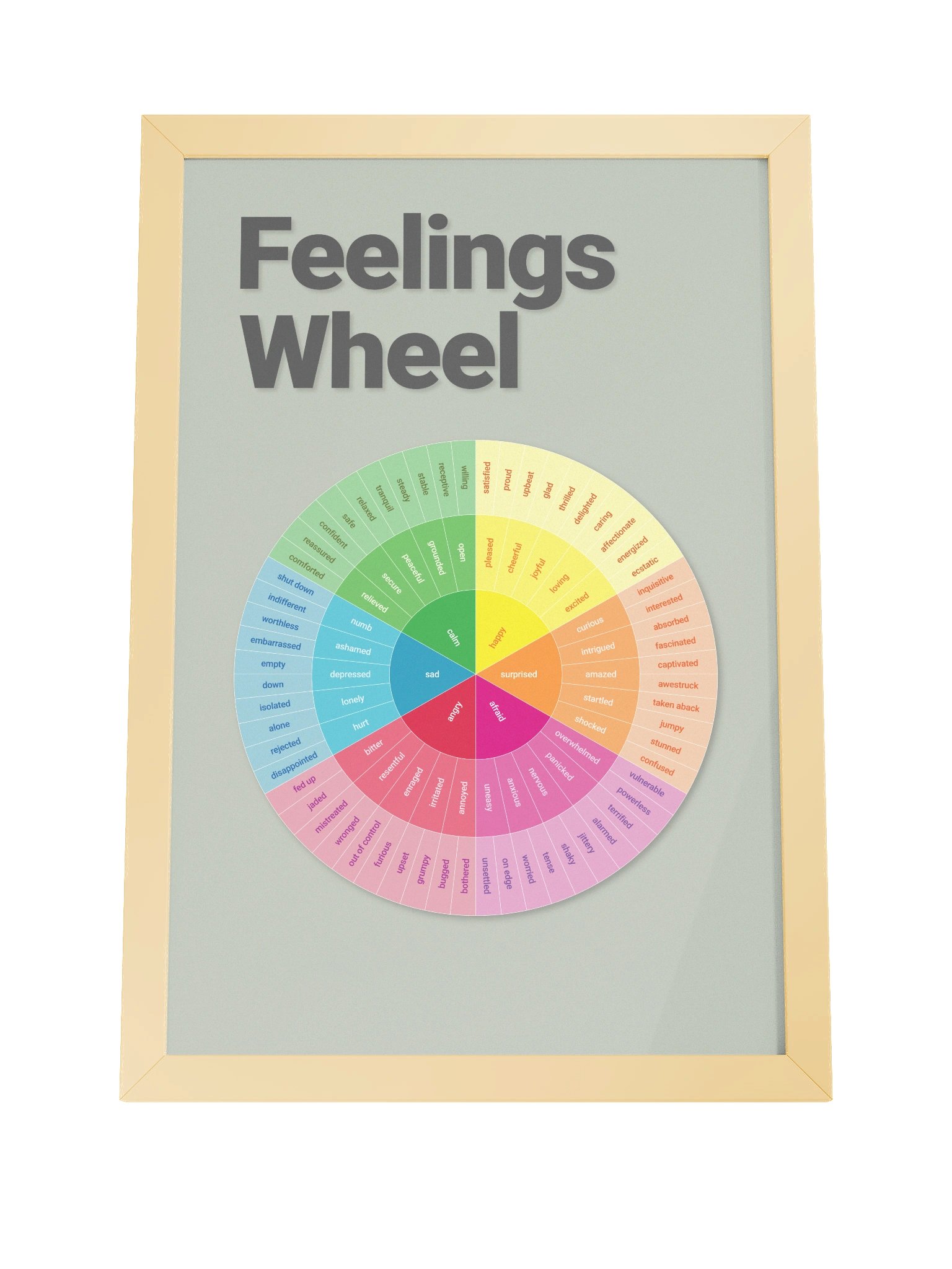 Feelings Wheel framed artwork (vibrant) product image (4)
