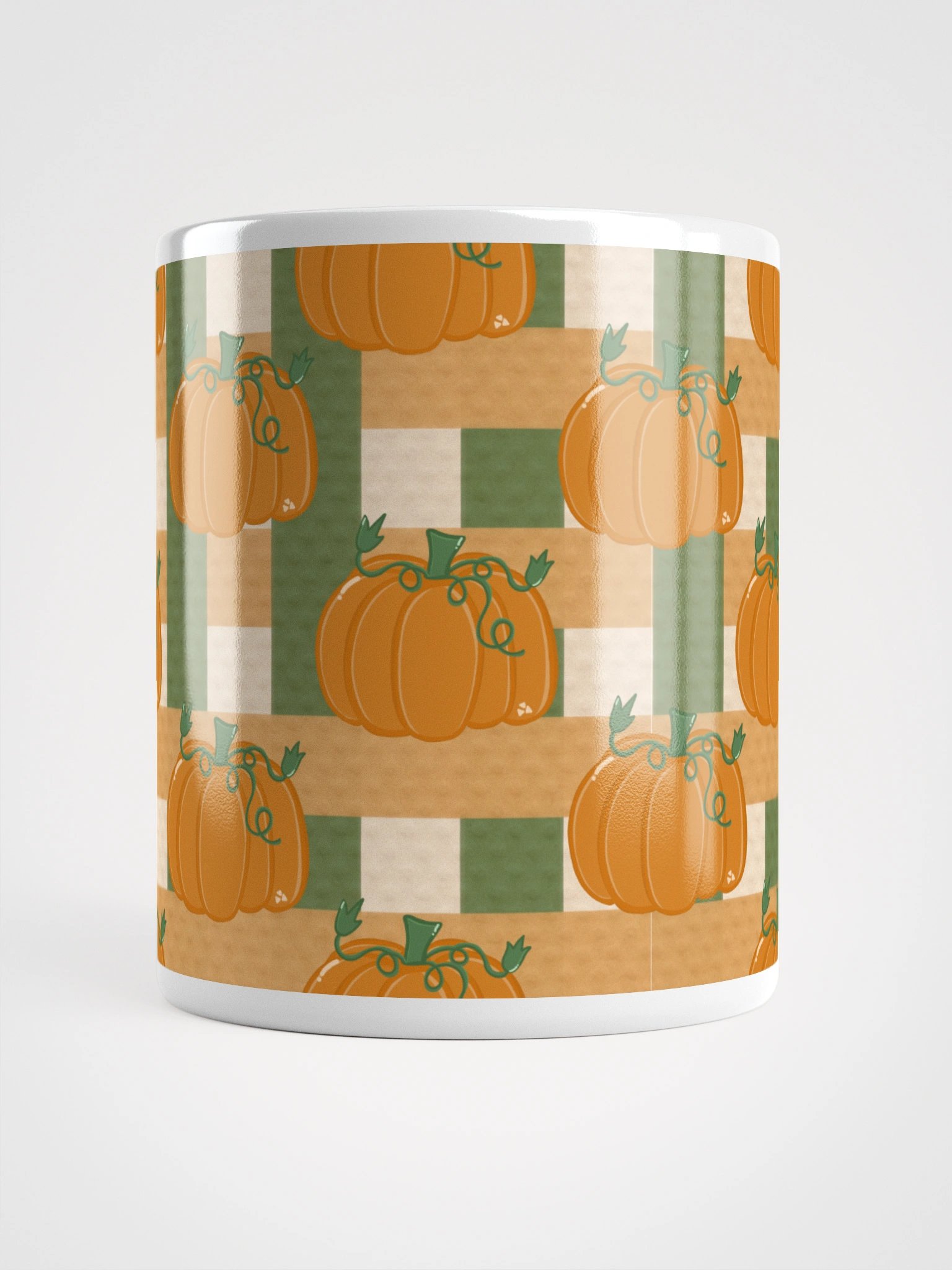 Pumpkin Plaid Pattern Mug product image (7)