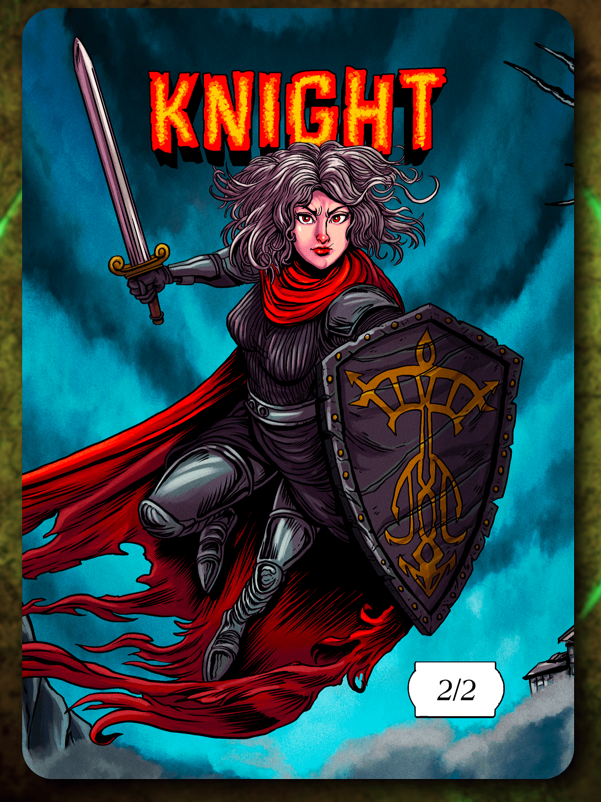 Knight 2/2 Full Art Token | DarkSideTokens