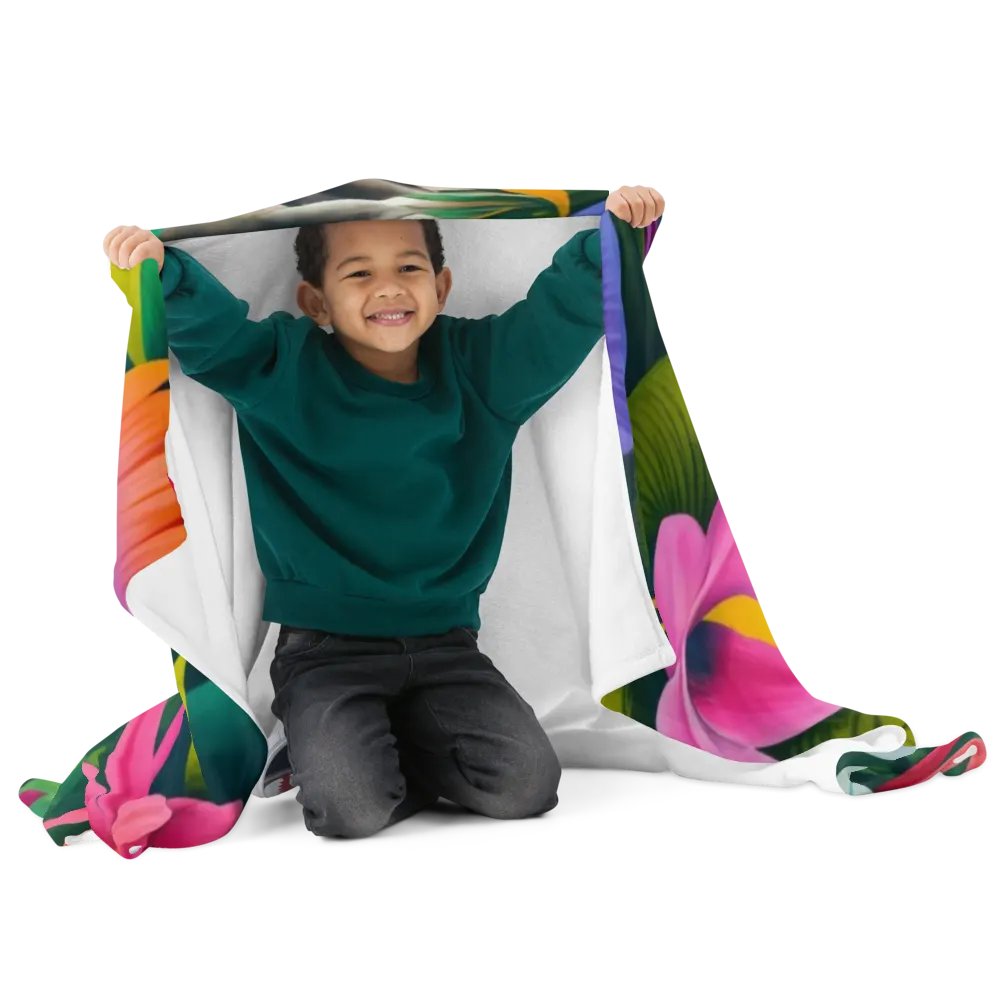 Exotic Jungle Foliage Throw Blanket product image (3)