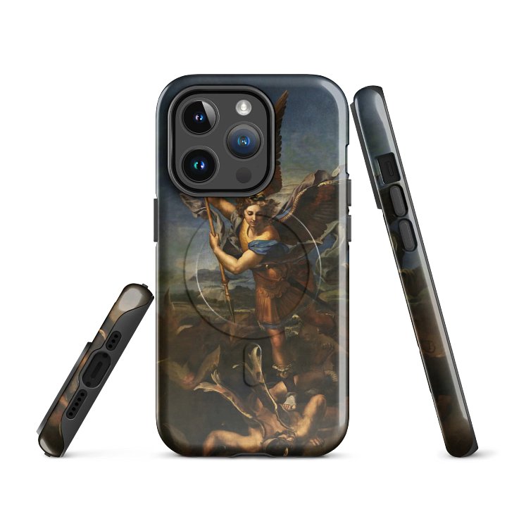 Raphael – Saint Michael Vanquishing Satan iPhone® MagSafe® Tough Case product image (1)
