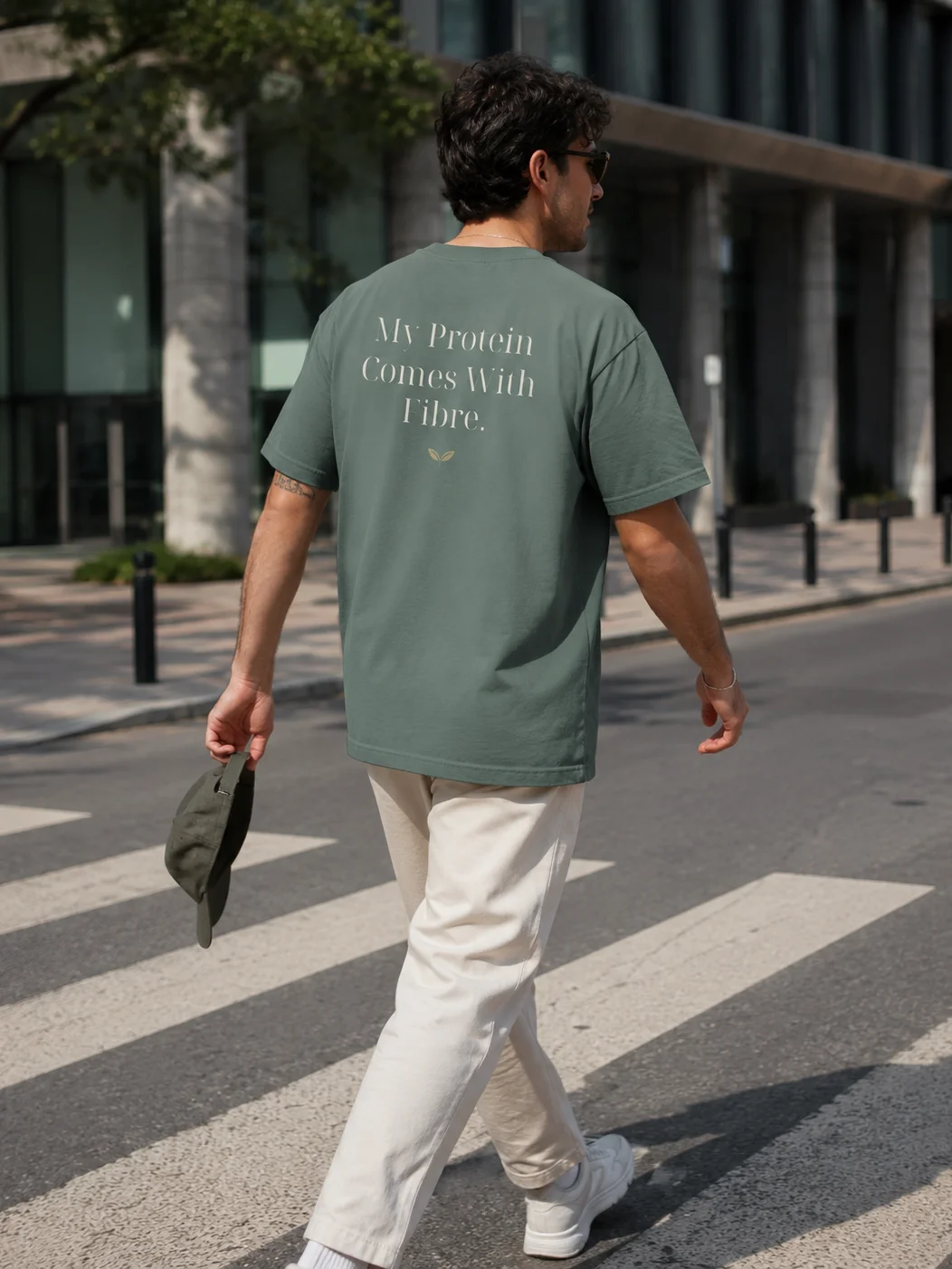 My Protein Comes With Fibre T-Shirt – Green product image (2)
