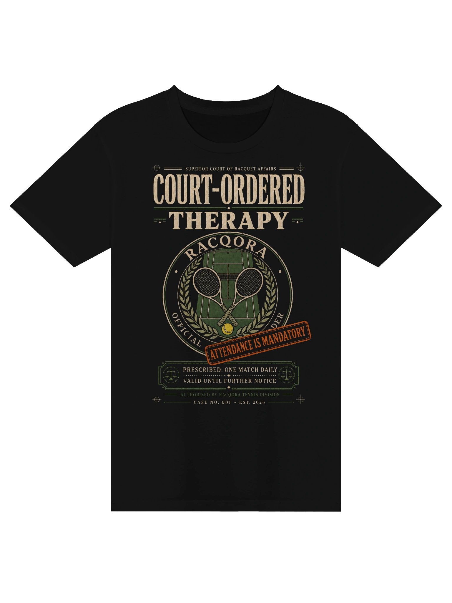 Court-Ordered Therapy Heavyweight Tennis Tee product image (1)