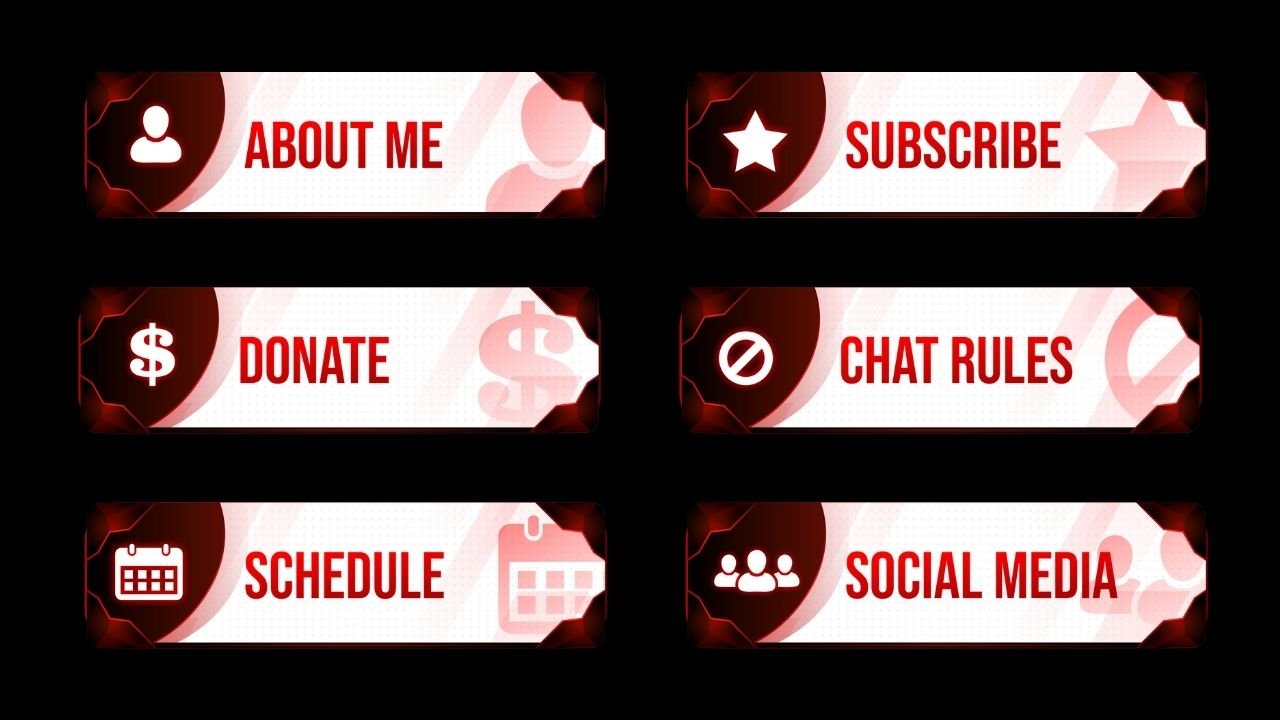 Elegant Red Twitch Panels product image (1)
