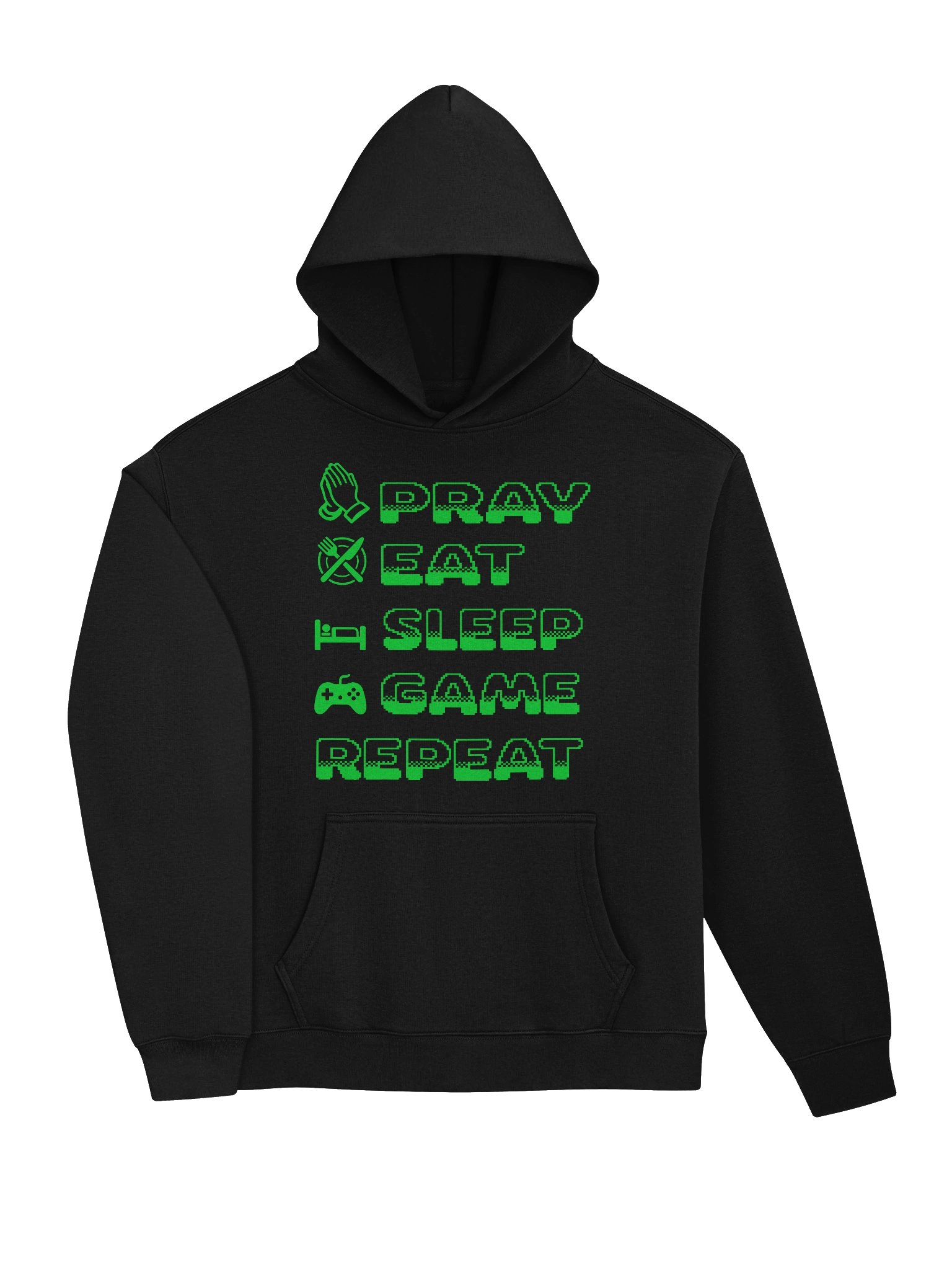 Pray Eat Sleep Game Repeat Hoodie – Christian Gamer Hoodie product image (3)