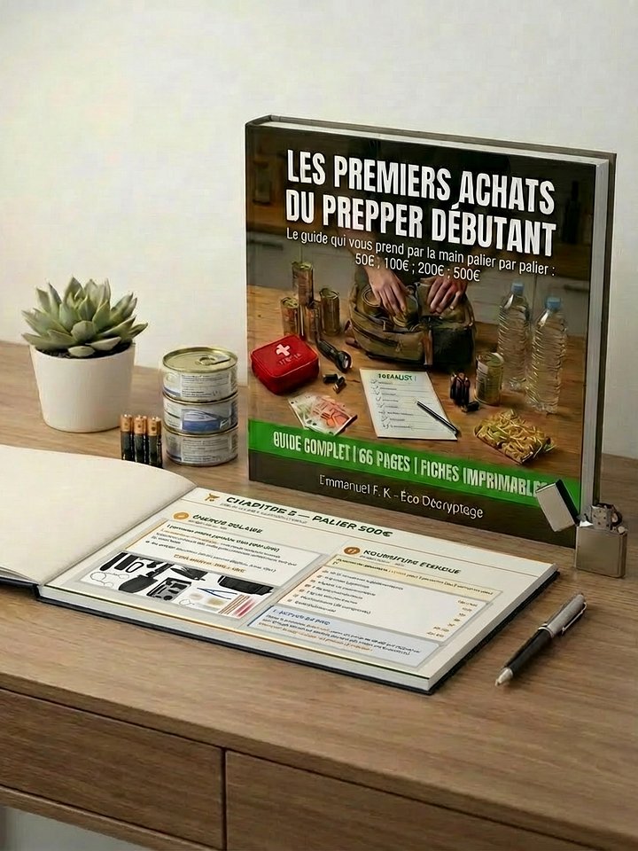 🛡️ PREMIERS ACHATS DU PREPPER DÉBUTANT : Le guide qui vous prend par la main, palier par palier 50€ • 100€ • 200€ • 500€ — jusqu'à une préparation solide et sereine product image (2)