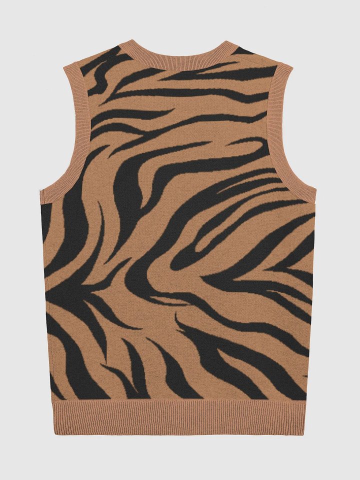Tiger Stripes Be Wild Knit V-Neck Sweater Vest product image (2)