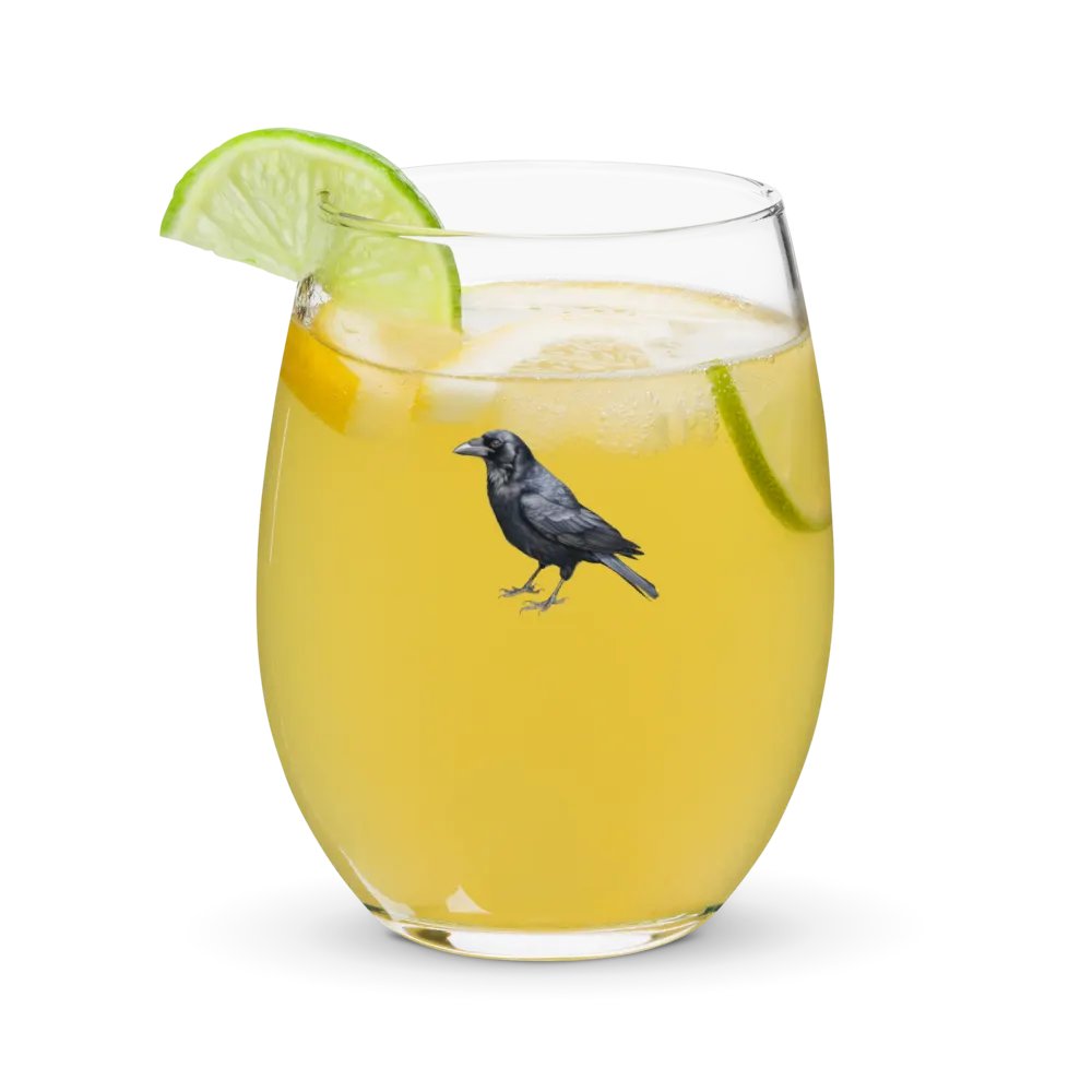Prestige Crow Stemless Wine Glass - Motif II product image (9)