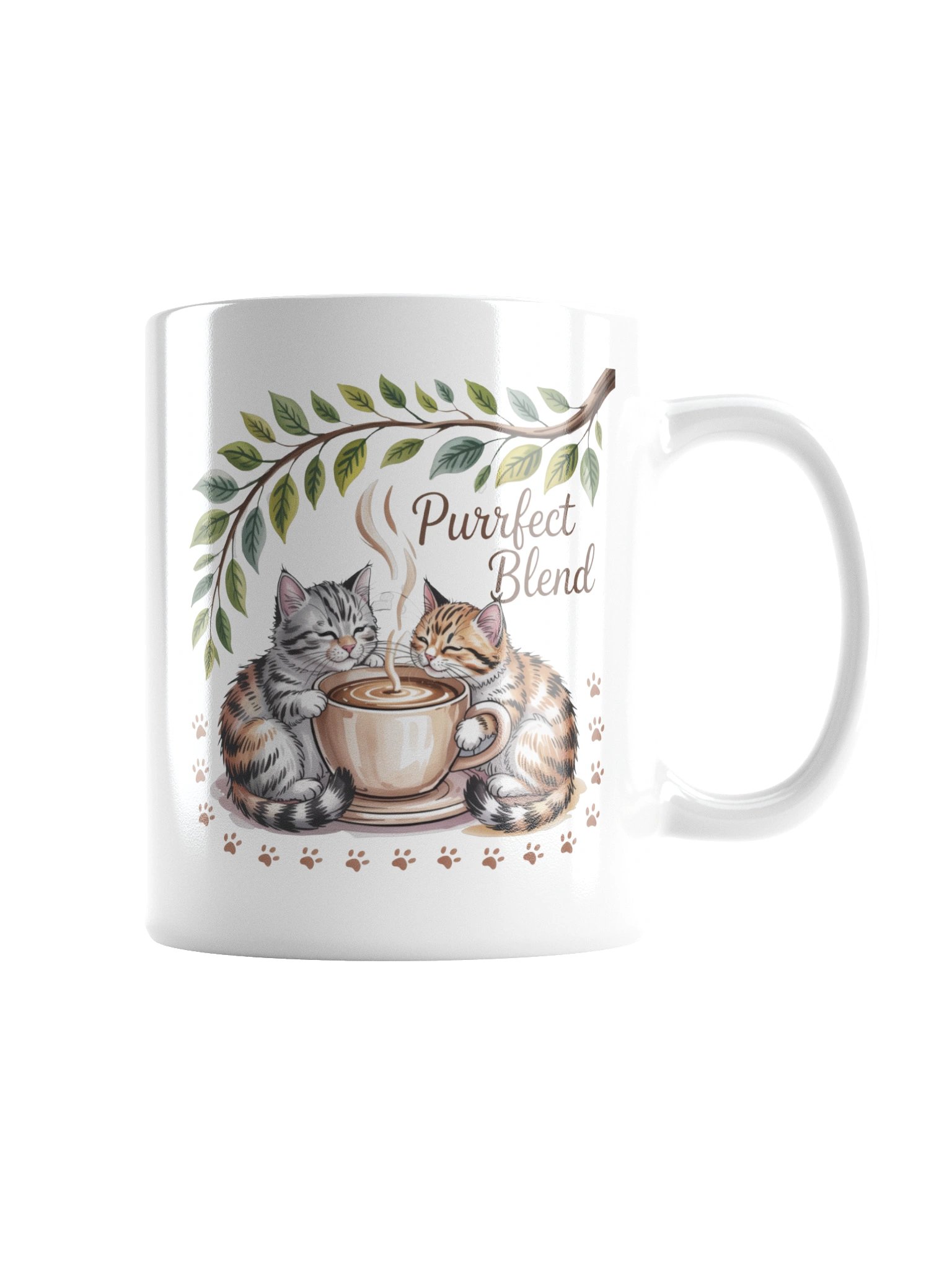 Purrfect Blend Cat Coffee Mug – Adorable Cat Couple Design product image (7)