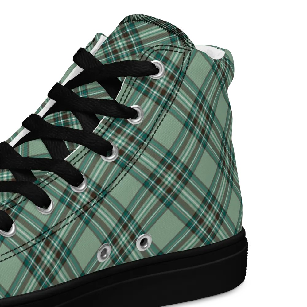 Kelly Tartan Men's High Top Shoes product image (12)