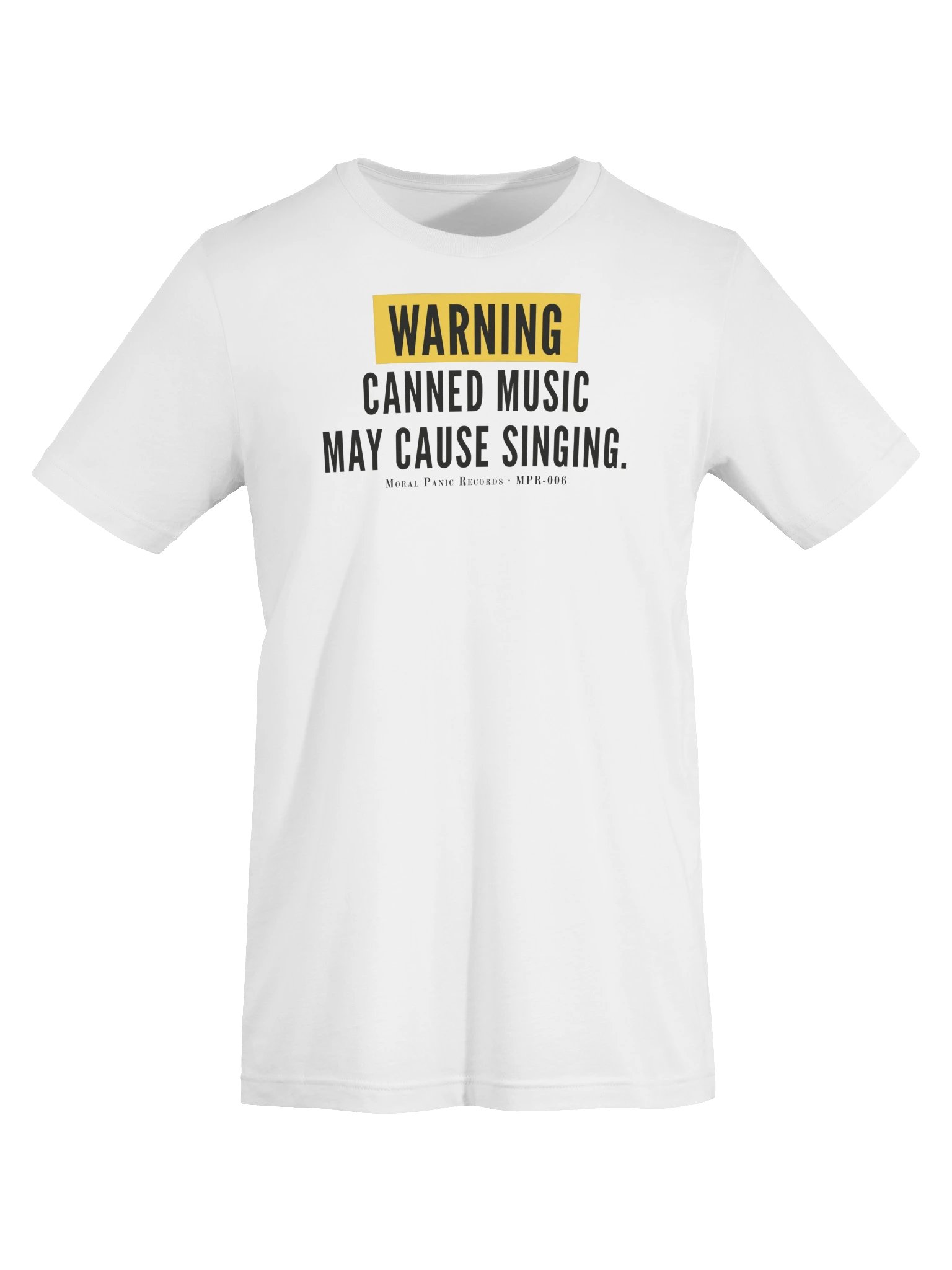 Canned Music Warning Tee (light colours) product image (13)