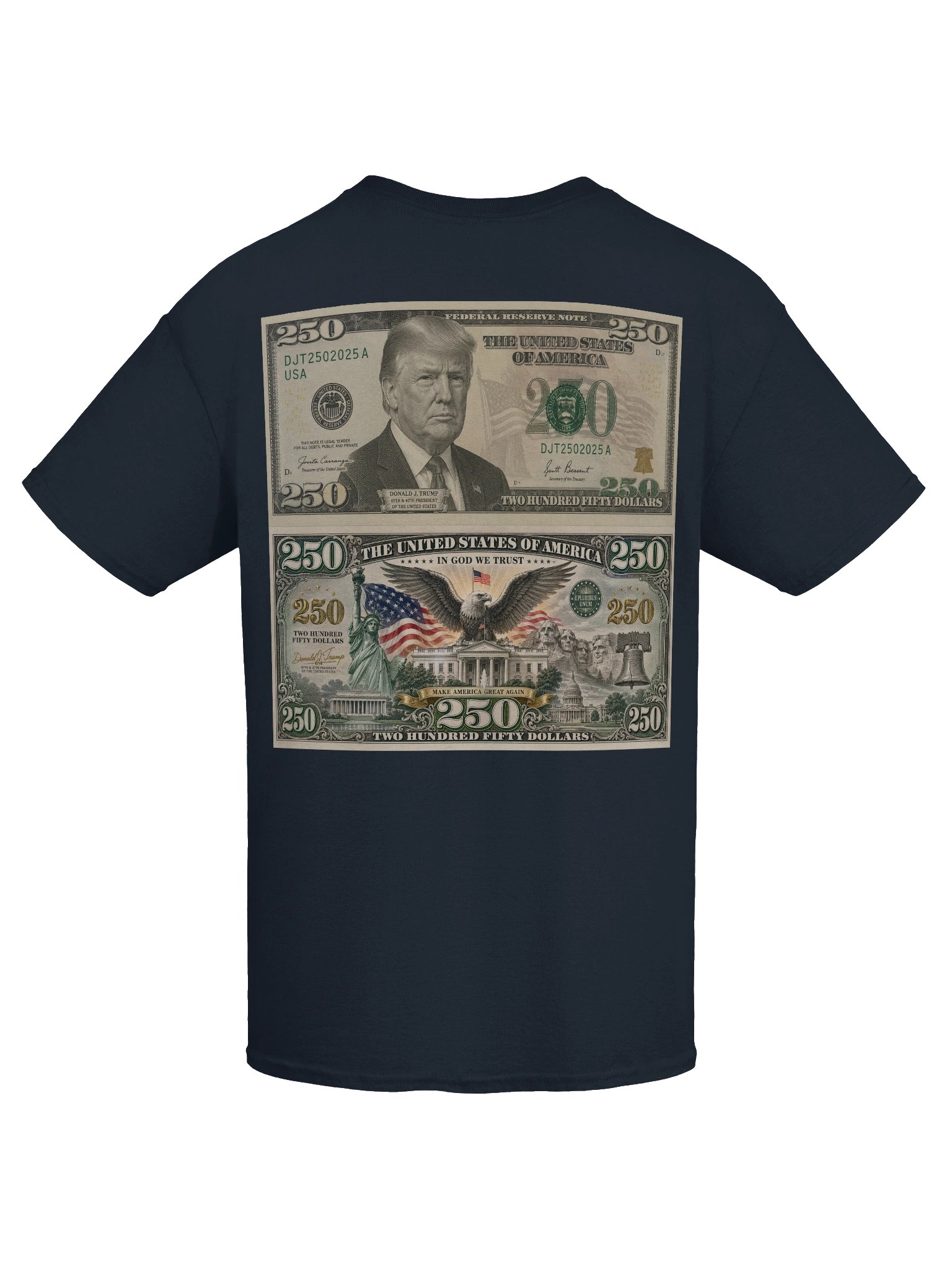 Trump $250 – Make America Great Again | Patriotic Back Printed Tee product image (12)