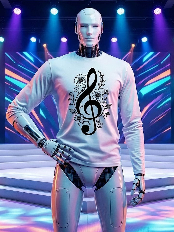 Myrmidon Edition - Floral Treble Clef Long Sleeve product image (1)