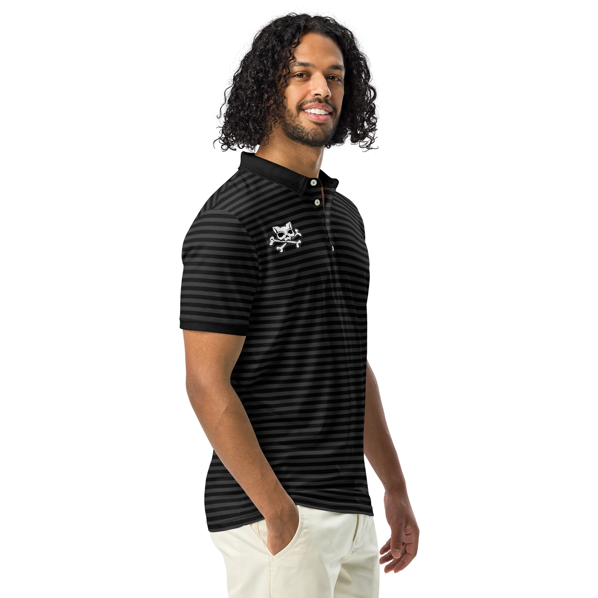 Blaque Stripped Polo Kat Skull Polo product image (1)