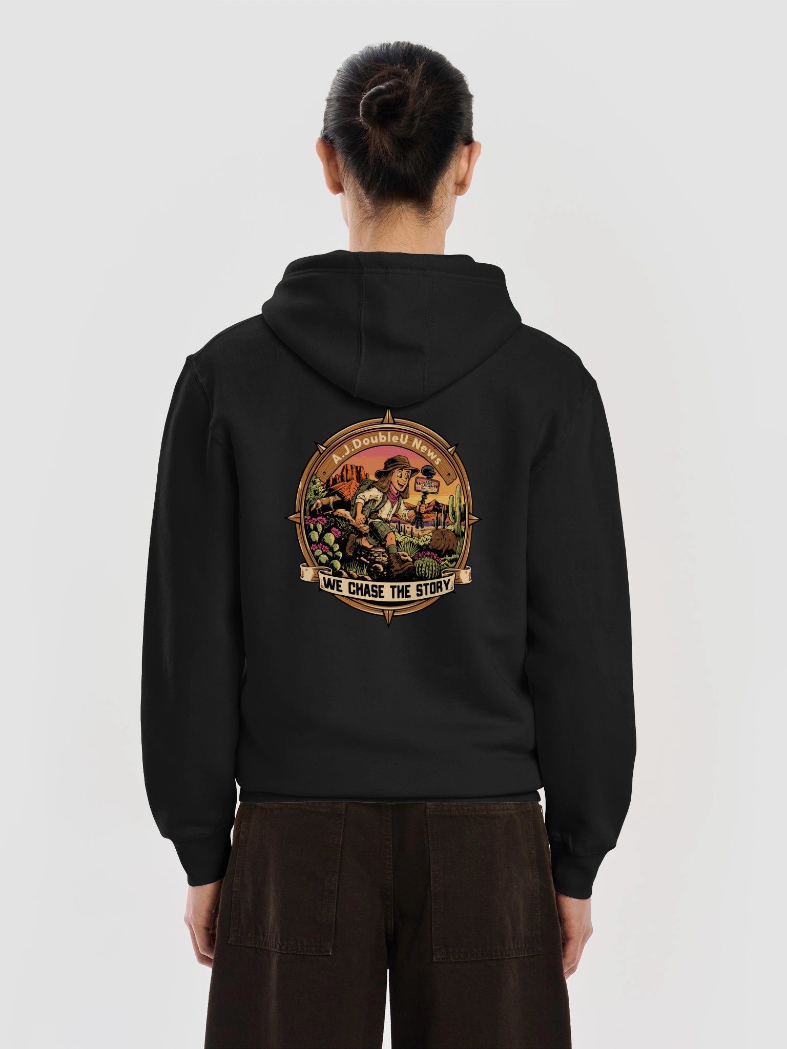 Zip Hoodie A.J. DoubleU News Desert Story Printed on front and back product image (6)