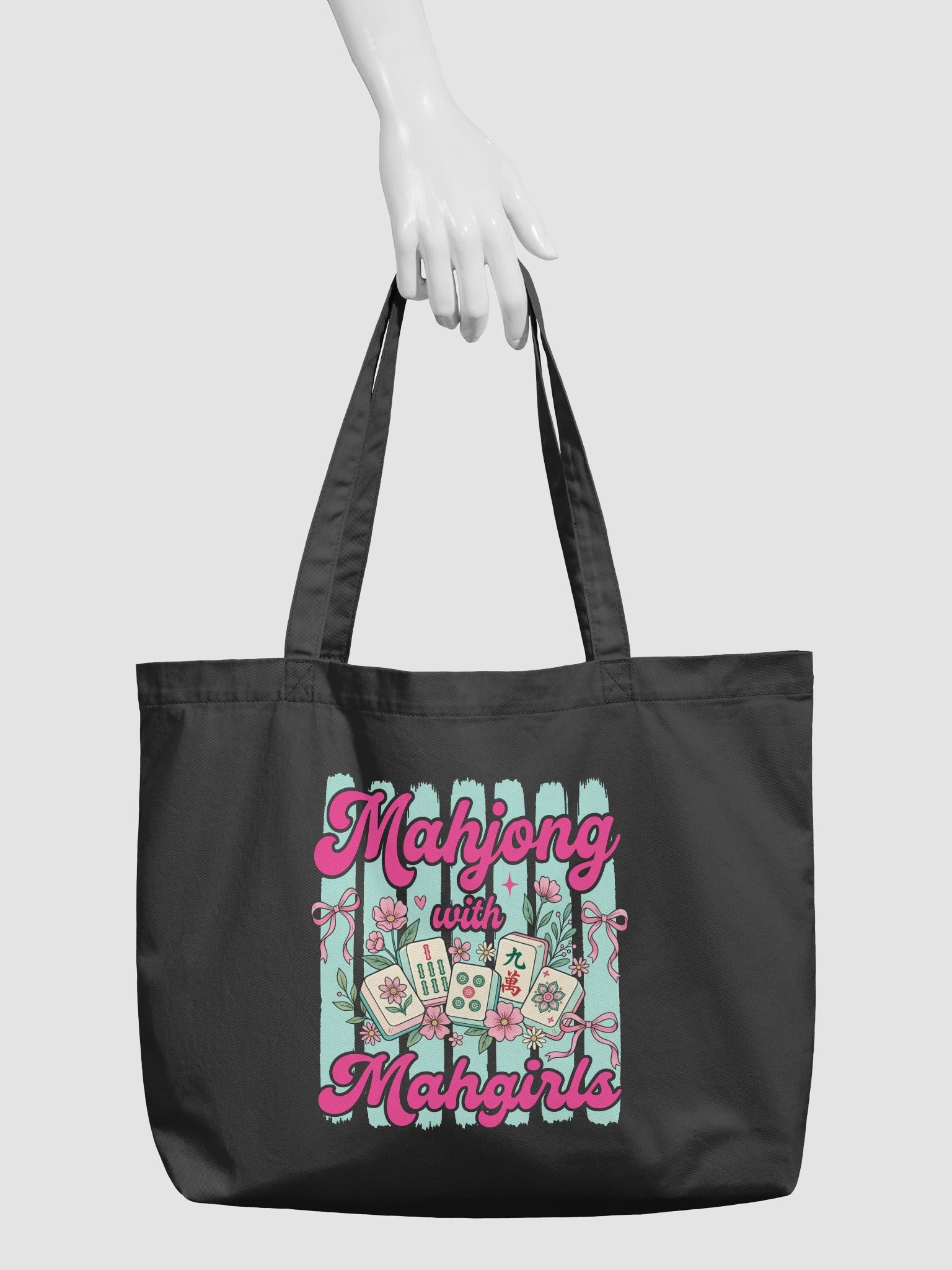 Mahjong With My Mahgirls Organic Cotton Tote Bag product image (5)