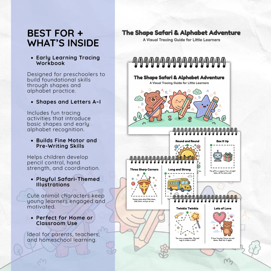 Little Hands, Big Lines: A Preschool Tracing Workbook Bundle product image (5)