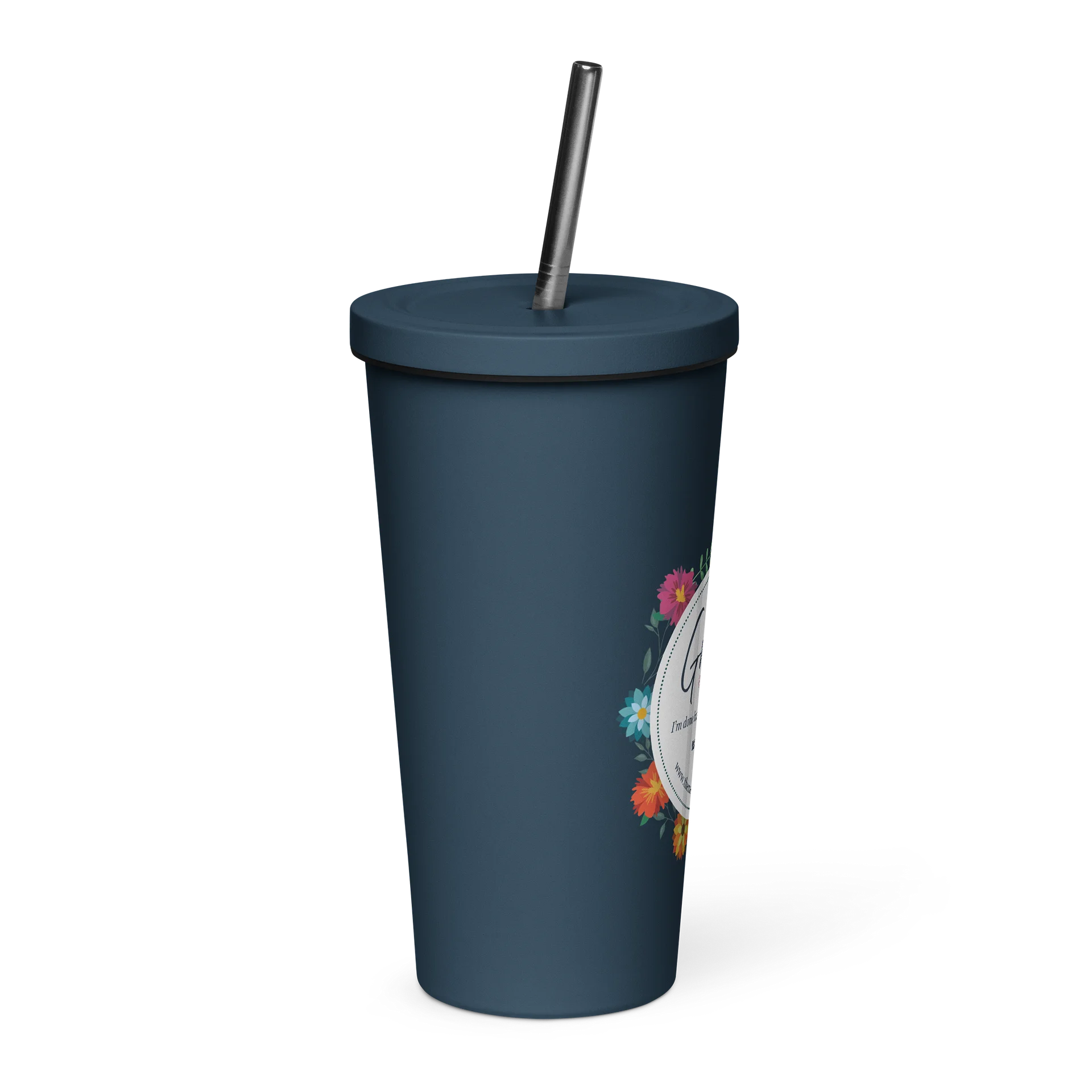 Grace Over Grind Floral Tumbler product image (4)